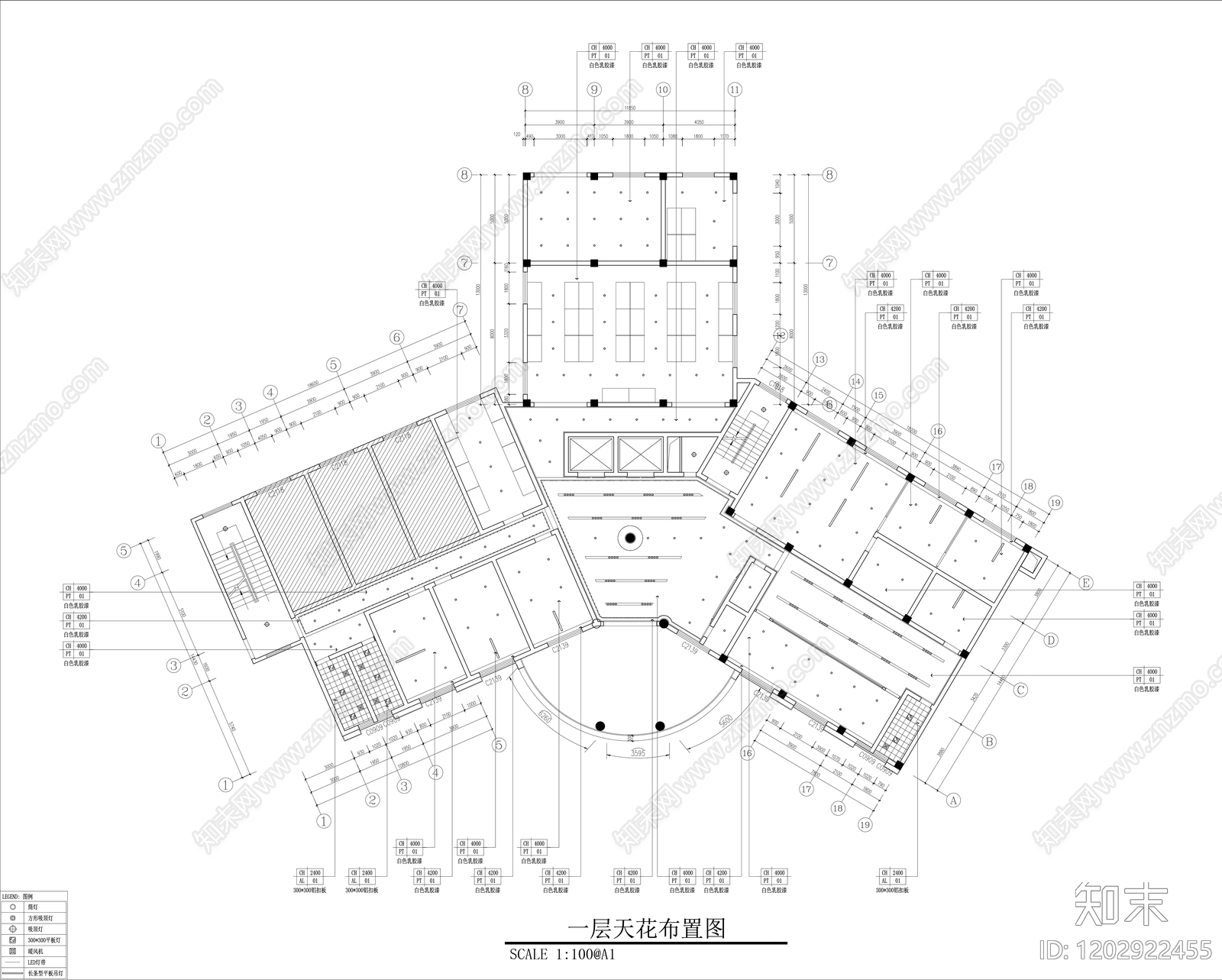 现代整体办公空间cad施工图下载【ID:1202922455】