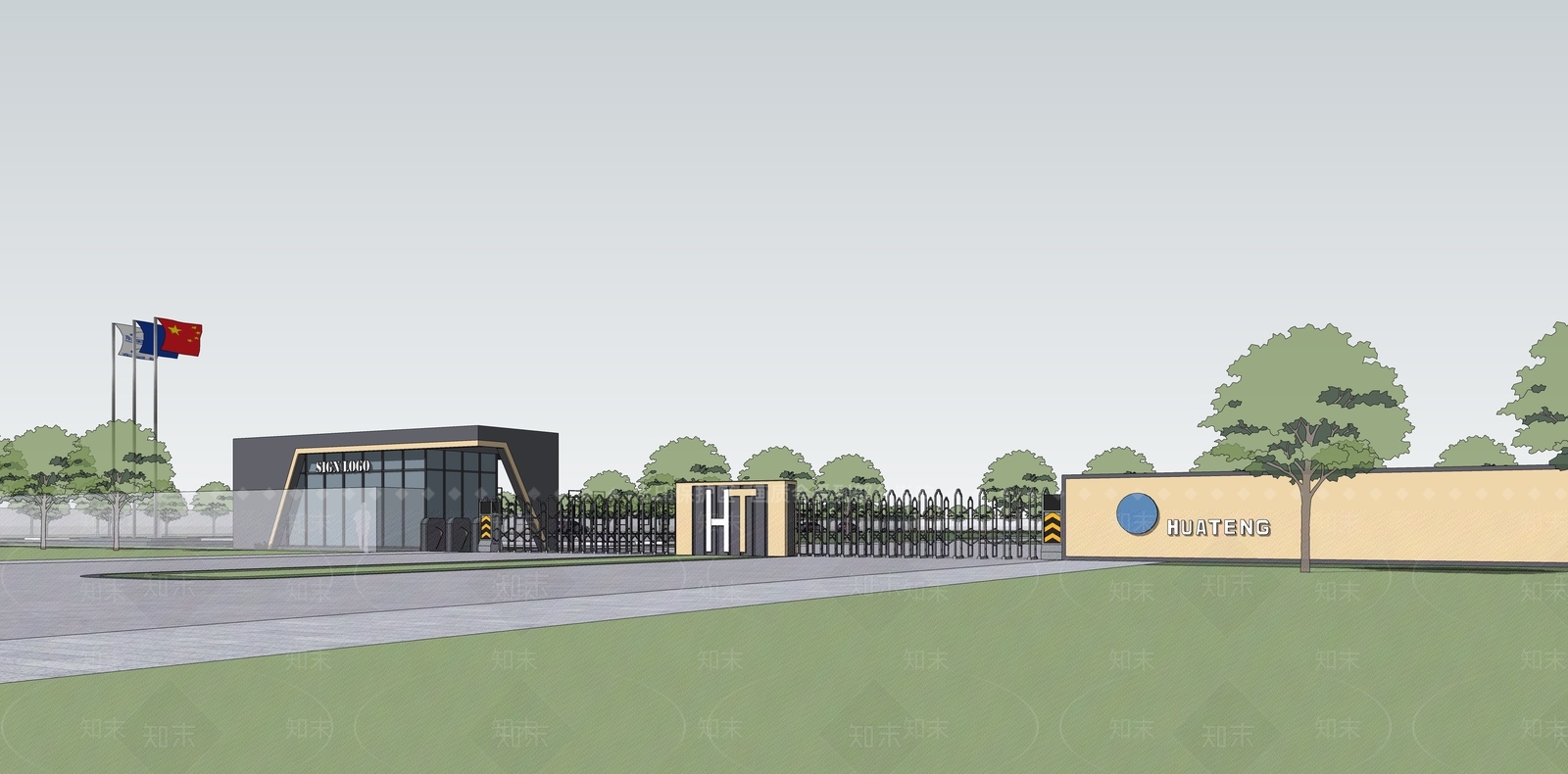 现代门卫室SU模型下载【ID:1202970088】