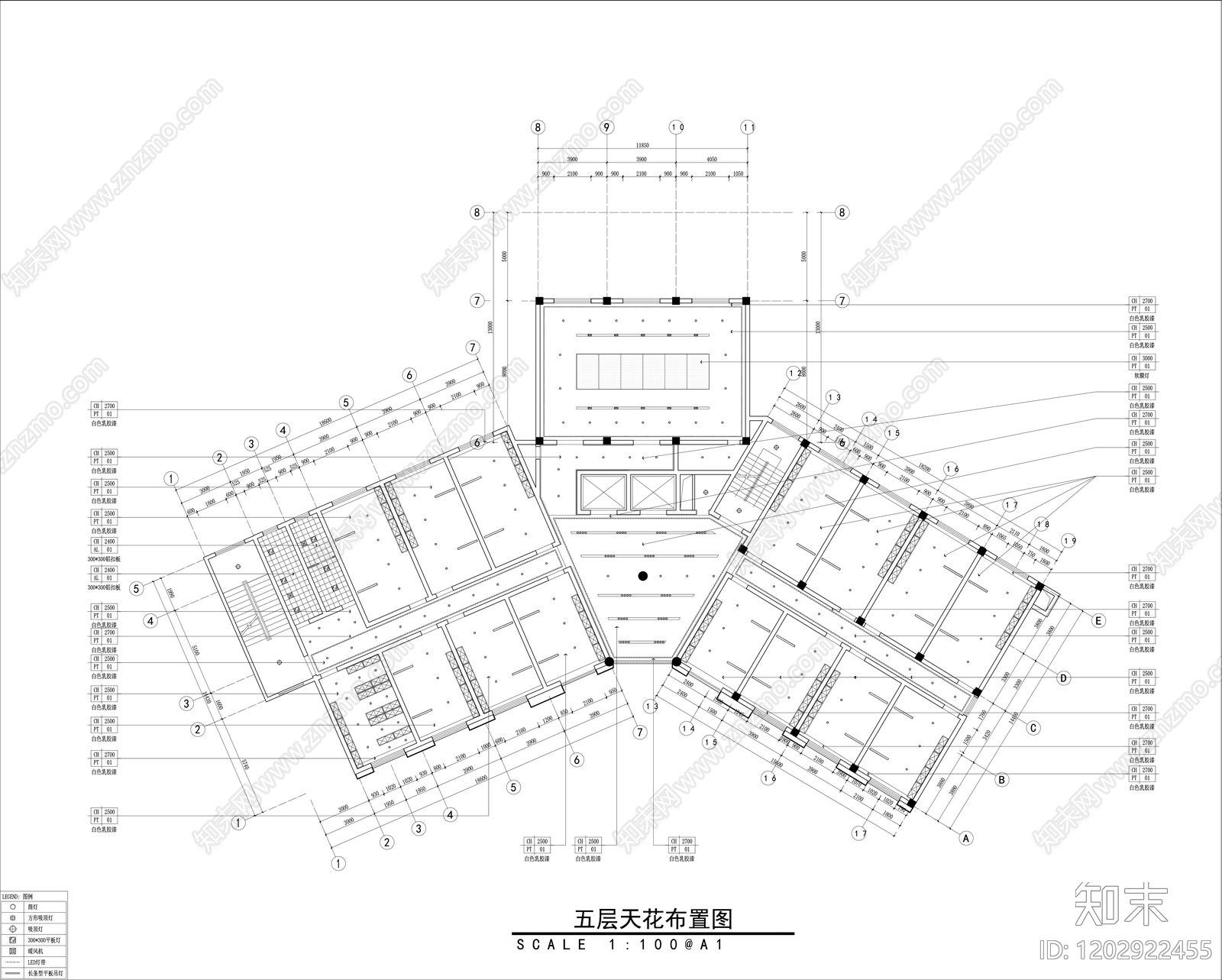 现代整体办公空间cad施工图下载【ID:1202922455】