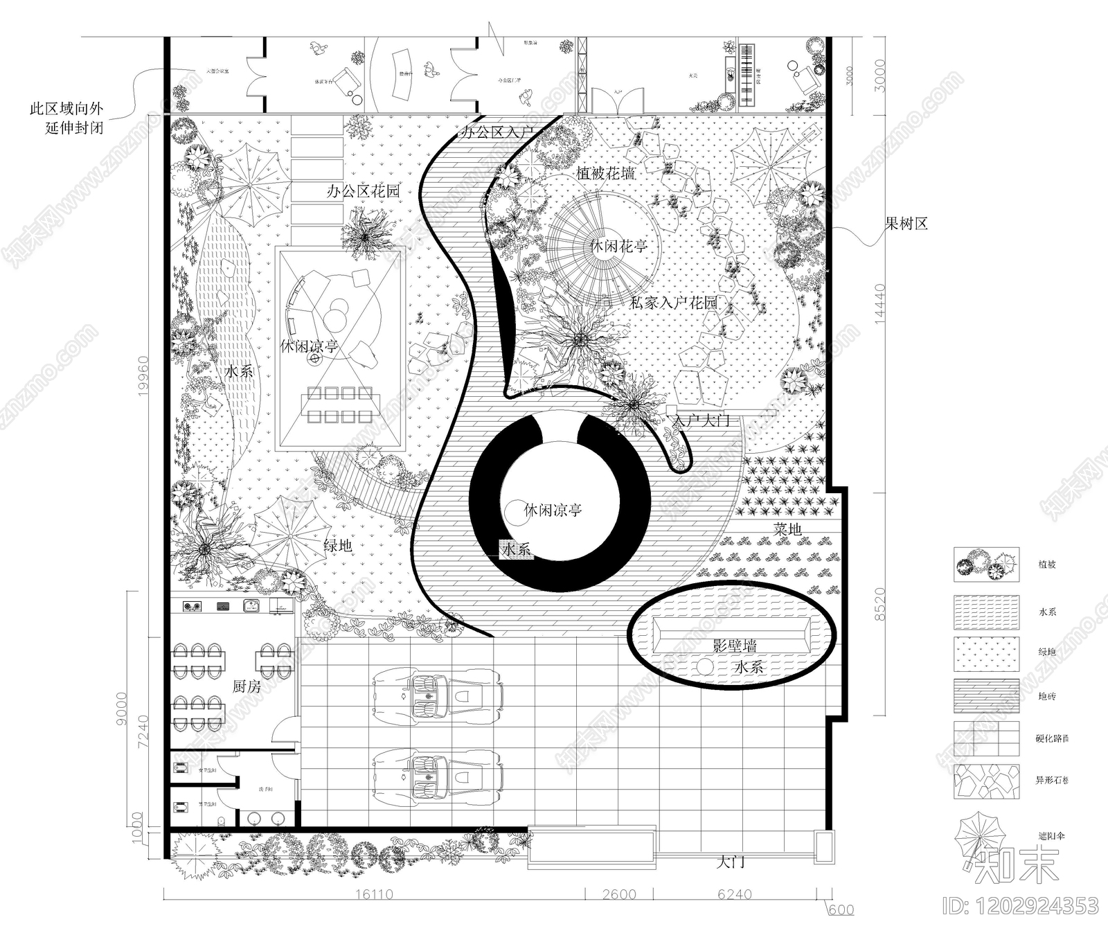 现代庭院施工图下载【ID:1202924353】