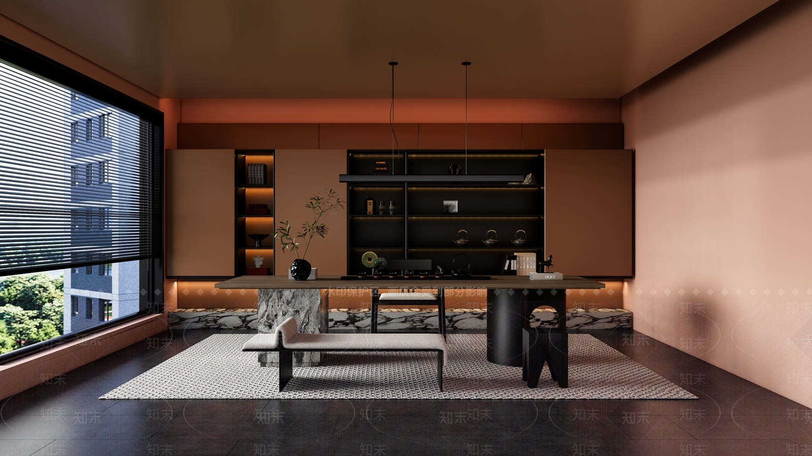 新中式中式茶室SU模型下载【ID:1203124828】