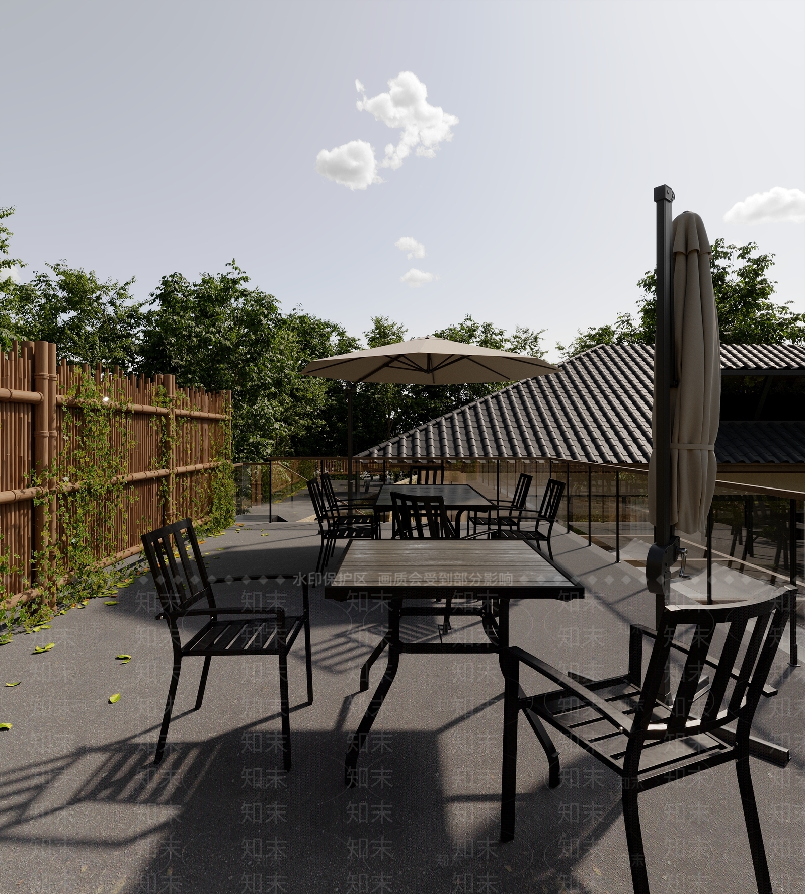 现代新中式四合院3D模型下载【ID:1202928577】