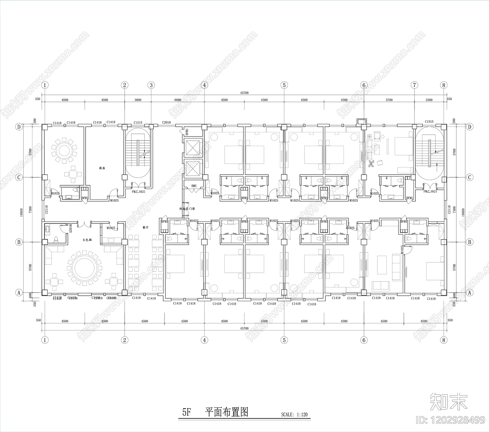 现代整体办公空间cad施工图下载【ID:1202928499】