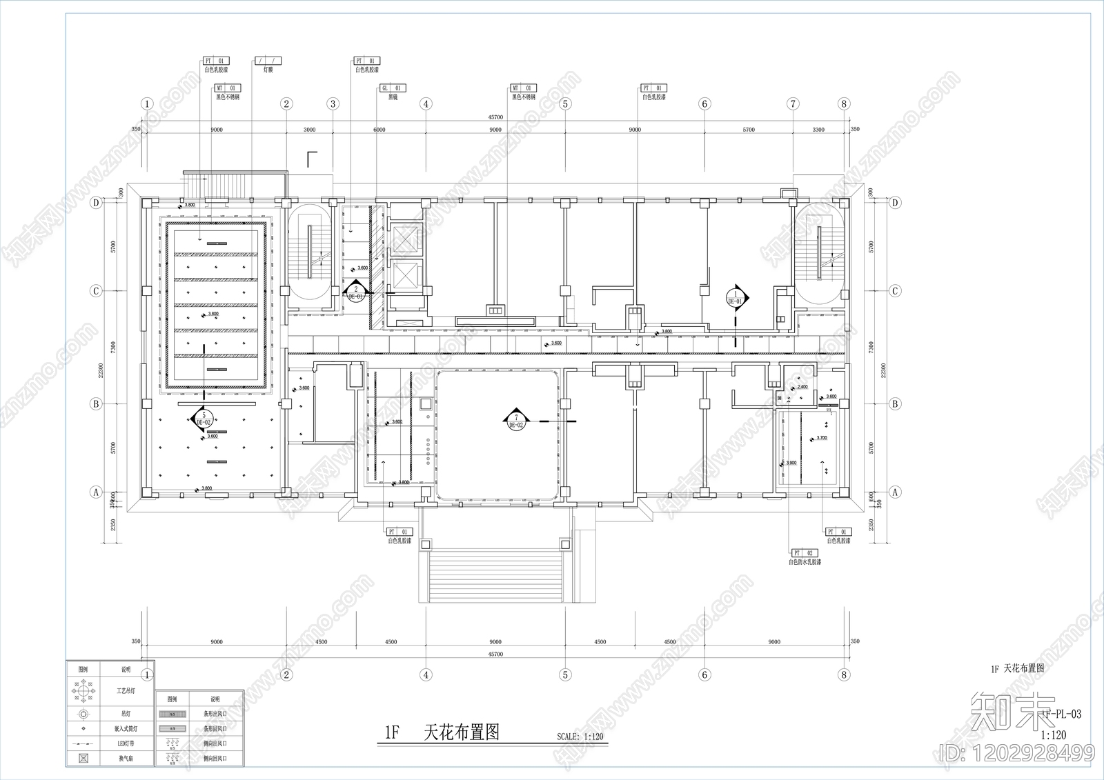 现代整体办公空间cad施工图下载【ID:1202928499】