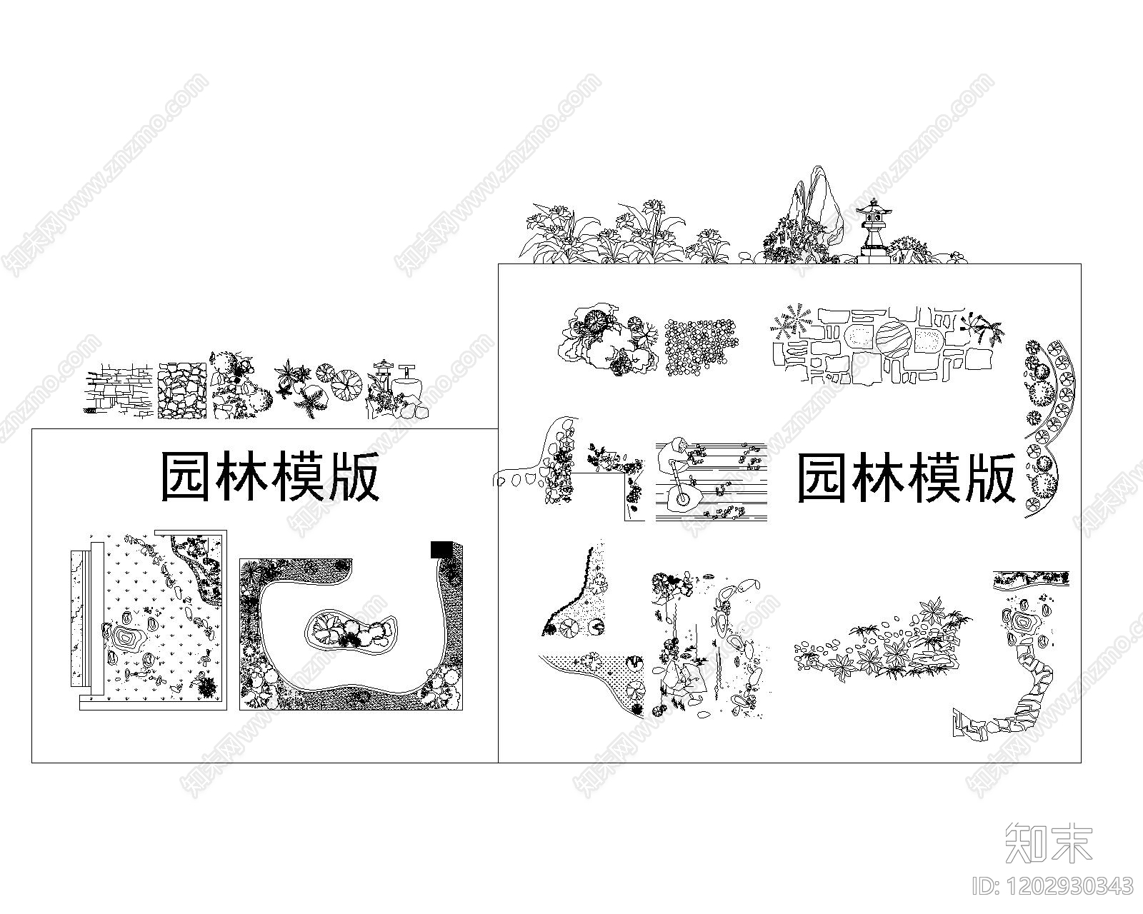 现代假山水景图库cad施工图下载【ID:1202930343】