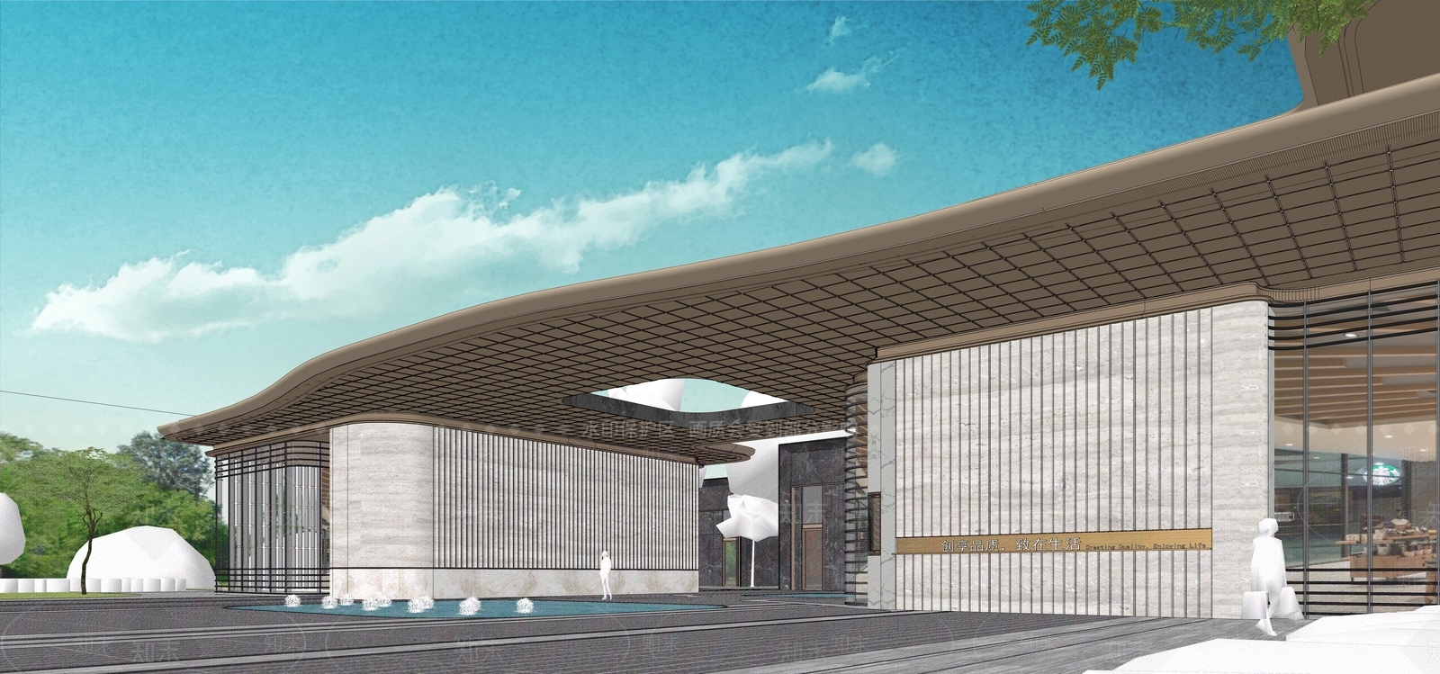 现代小公建SU模型下载【ID:1202931333】