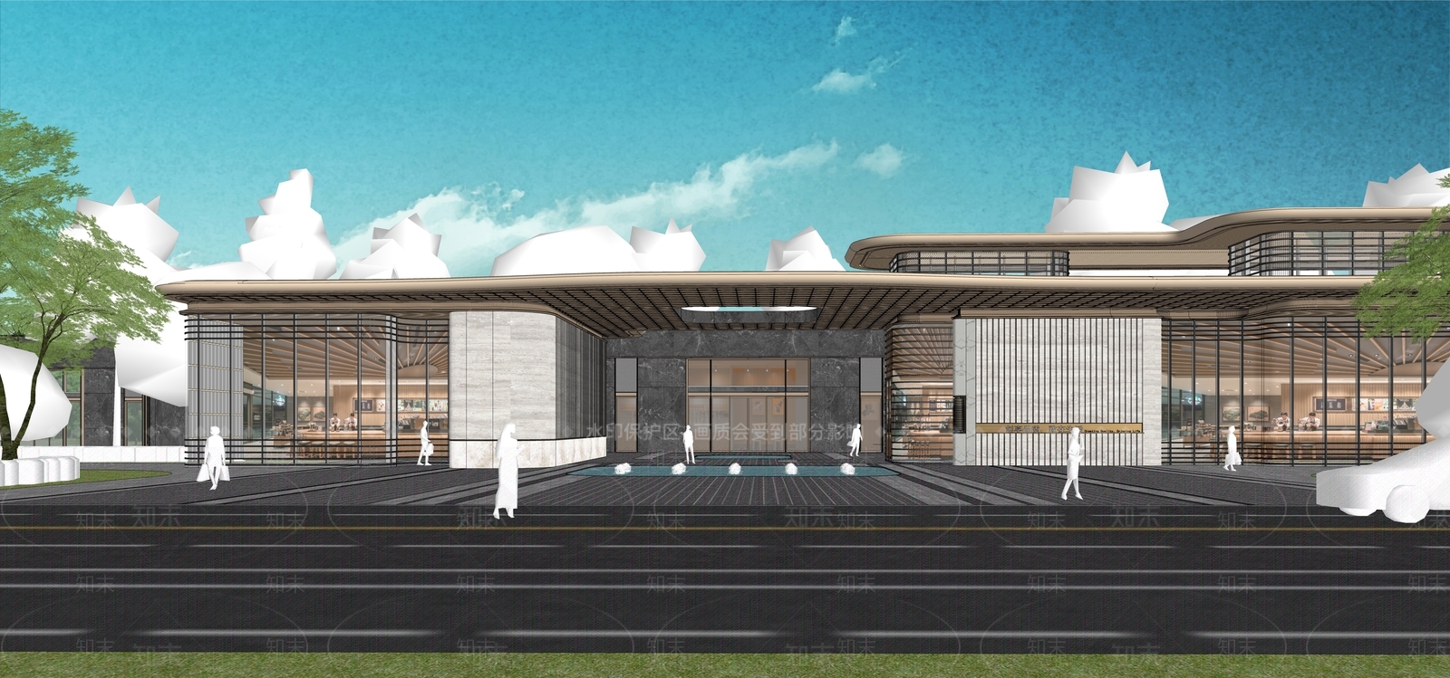 现代小公建SU模型下载【ID:1202931333】