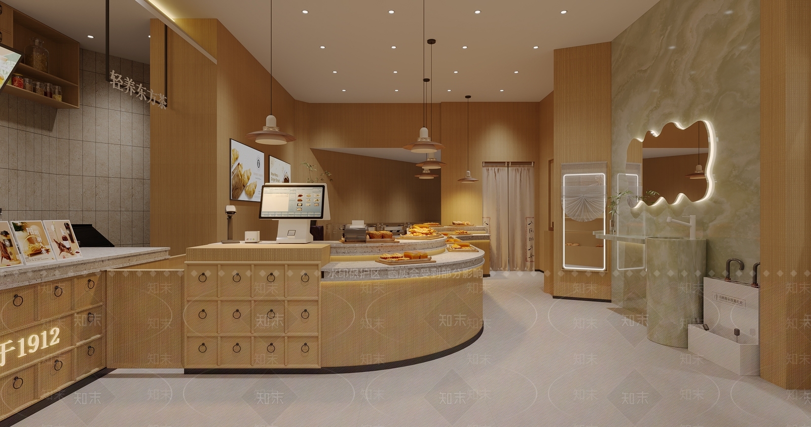 现代甜品面包店3D模型下载【ID:1202933670】