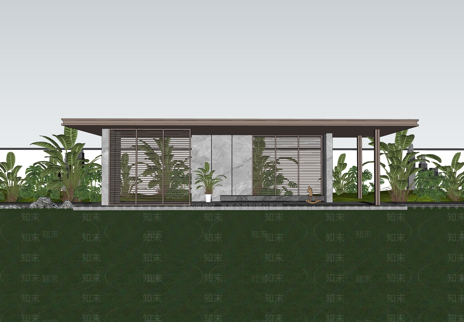 现代亭子SU模型下载【ID:1202941446】