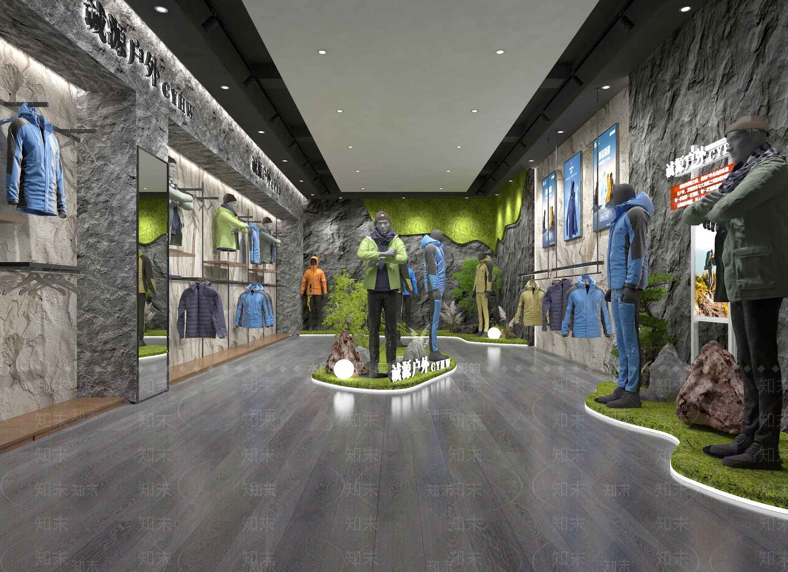 现代服装店3D模型下载【ID:1202947626】