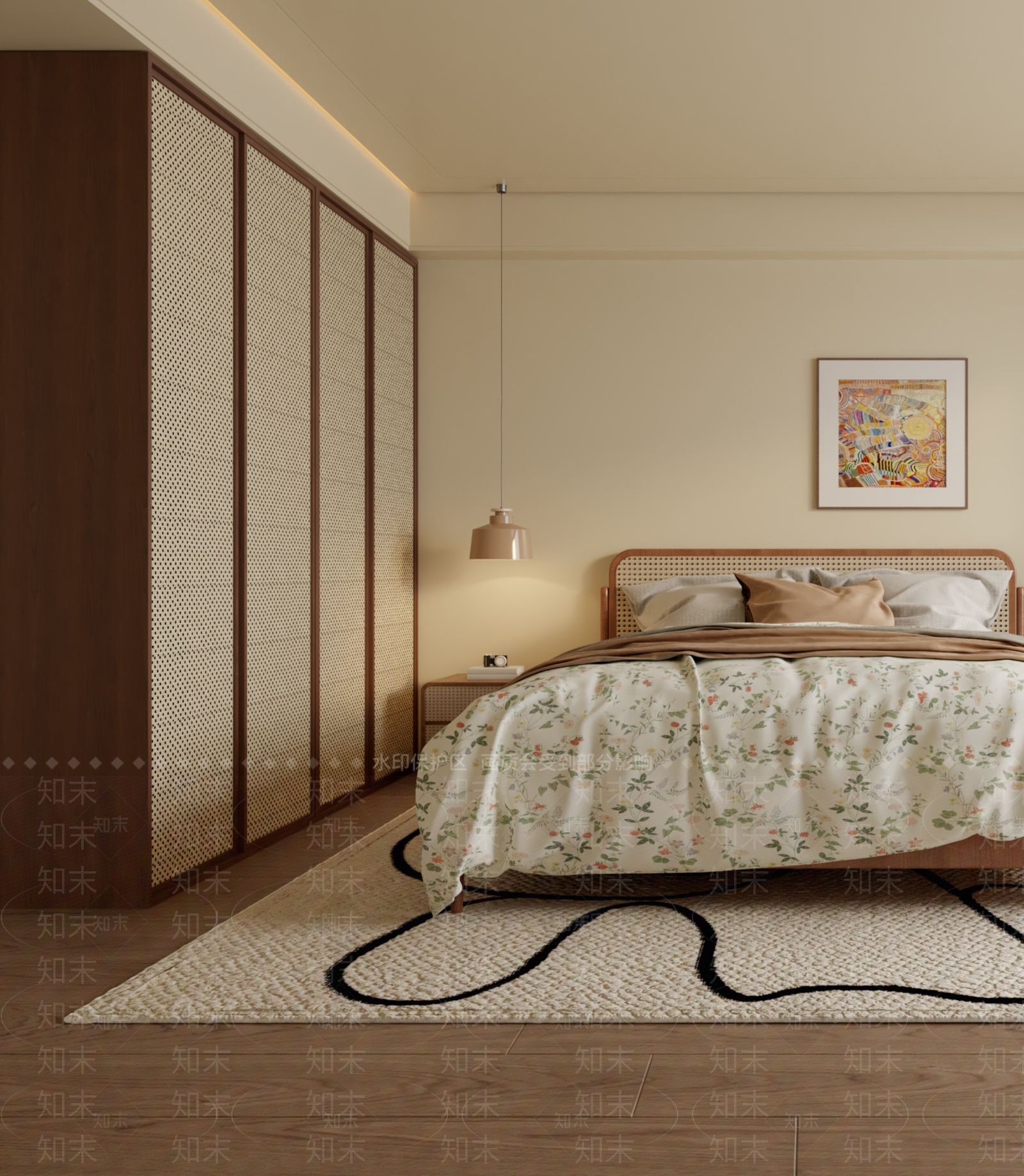 中古简约家居卧室3D模型下载【ID:1202949749】