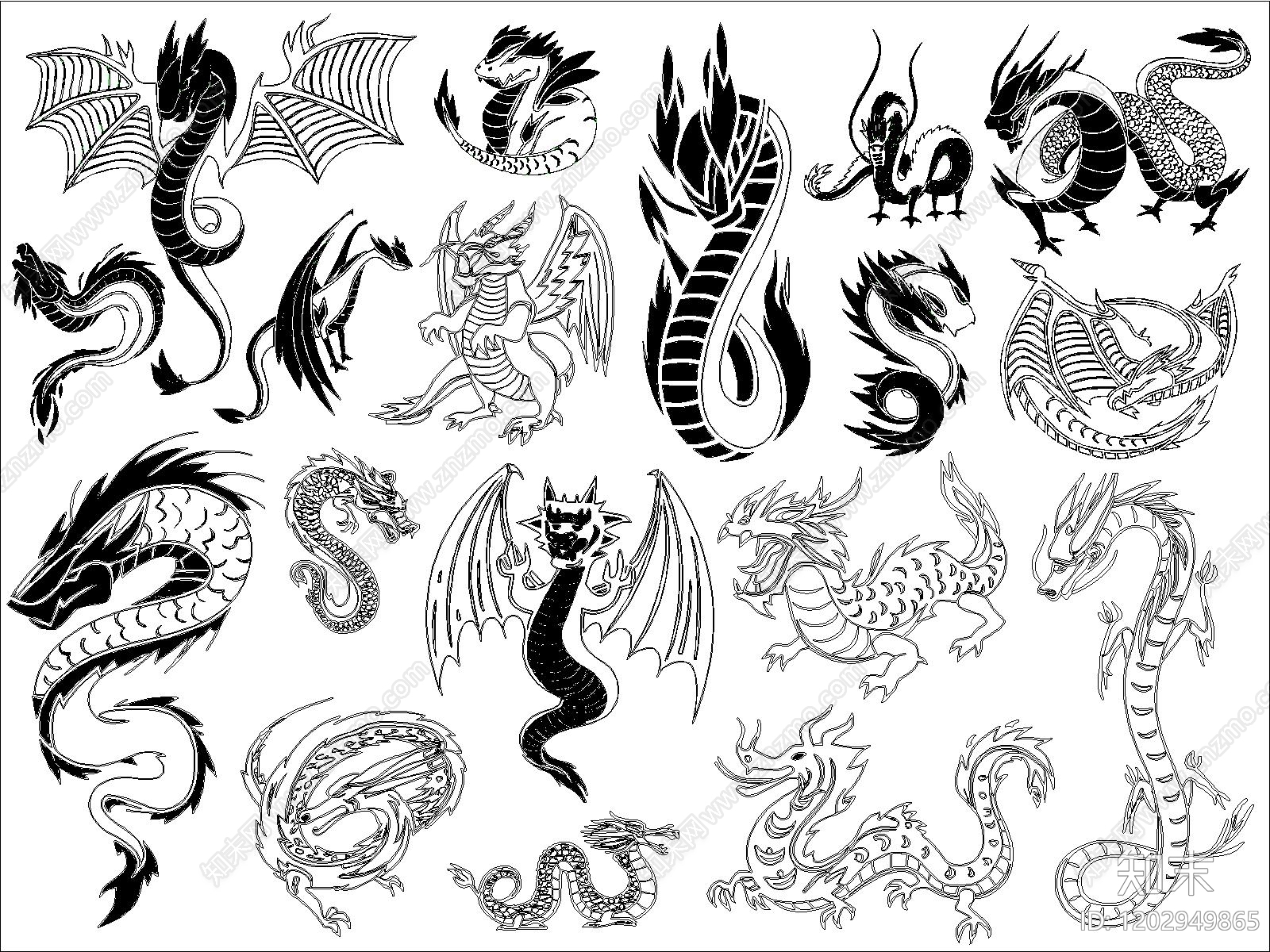 中式动物施工图下载【ID:1202949865】