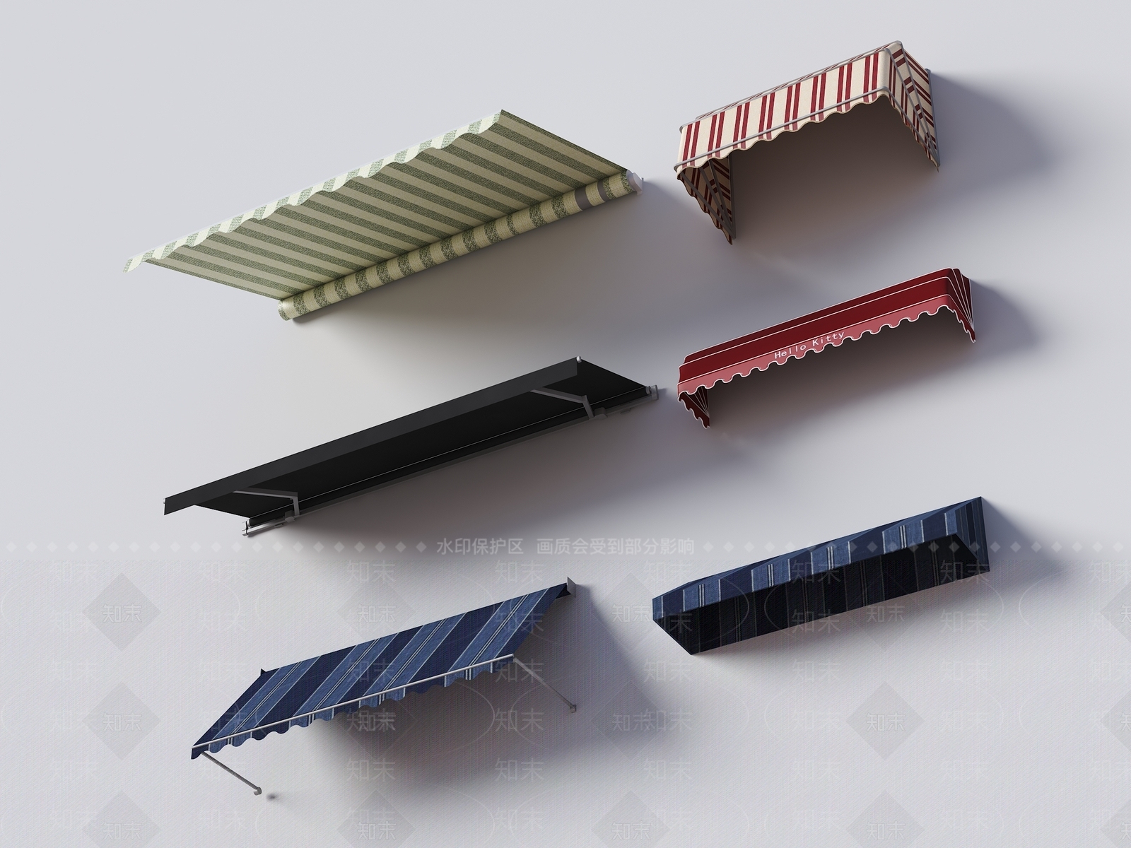 现代雨棚SU模型下载【ID:1202949938】