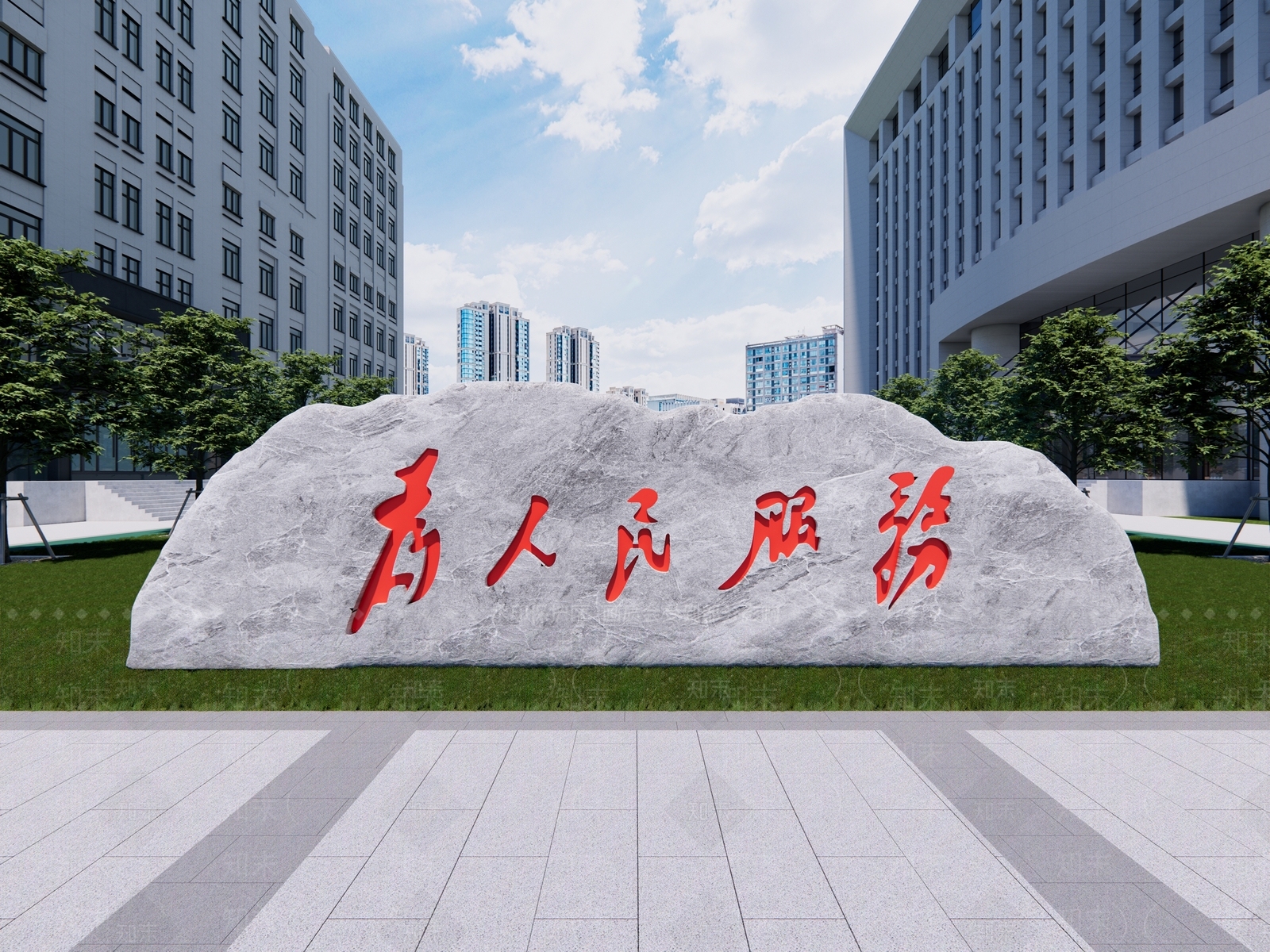 新中式现代景观石SU模型下载【ID:1202950314】