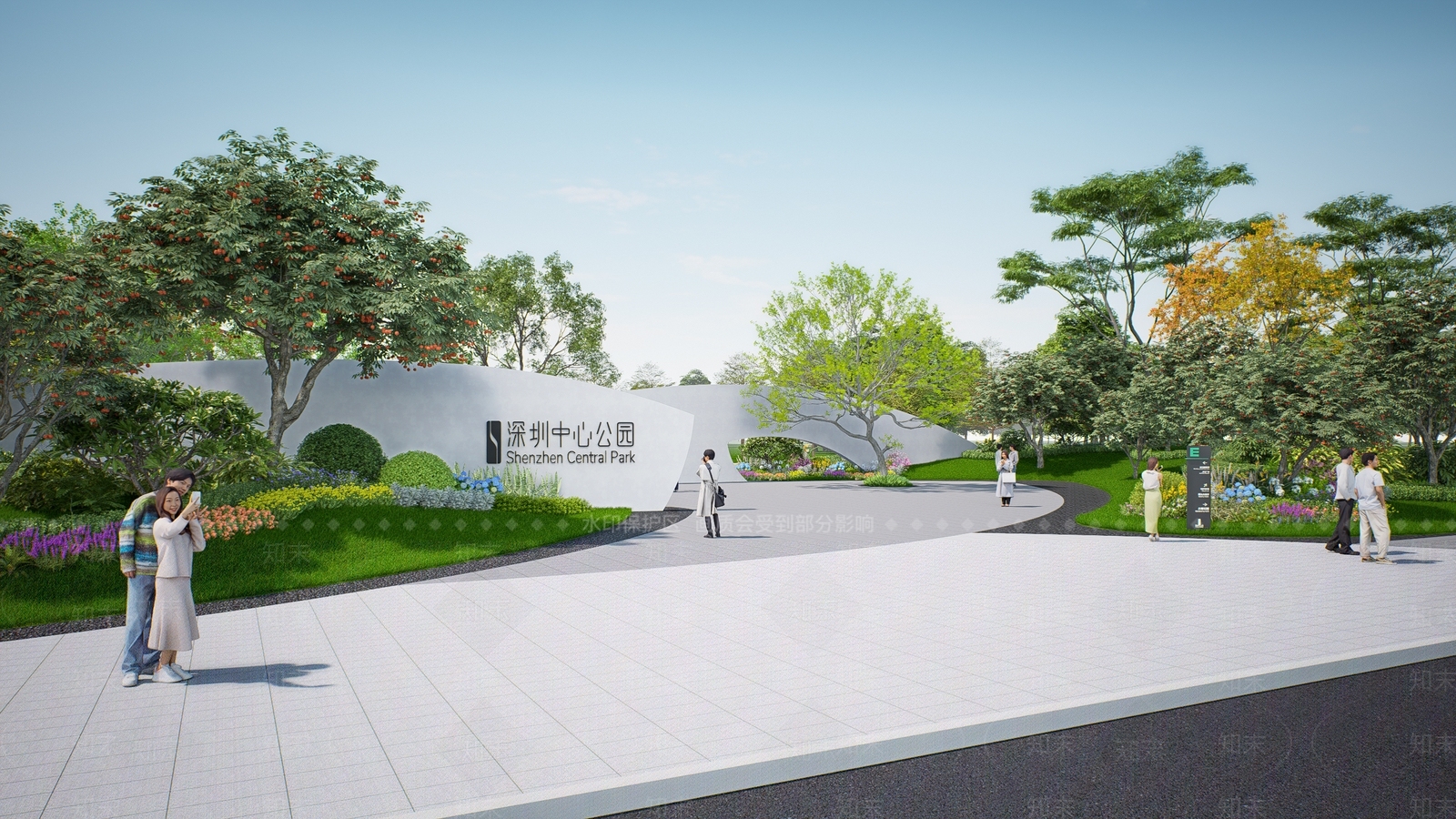现代景观公园SU模型下载【ID:1202950853】