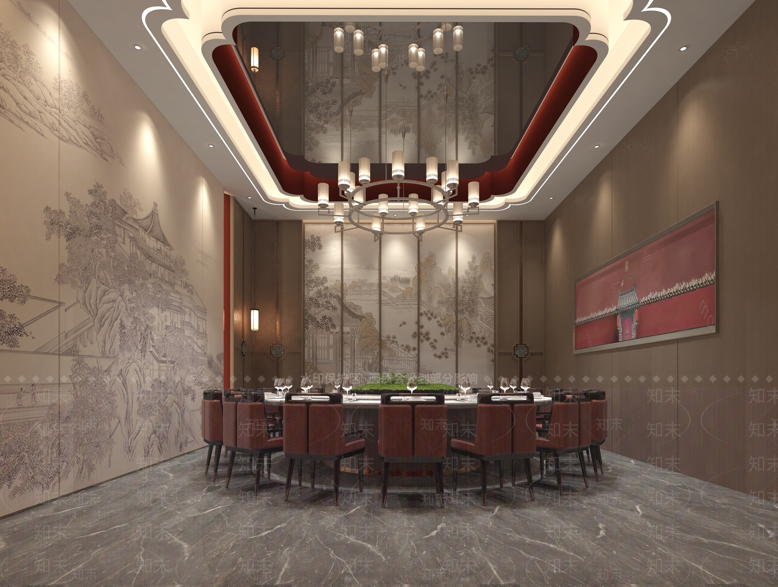 新中式包厢3D模型下载【ID:1202951968】