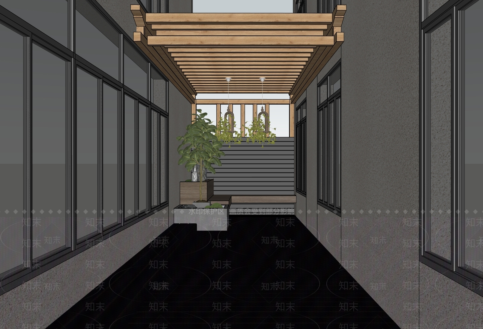 现代新中式其他休闲娱乐空间SU模型下载【ID:1202953006】
