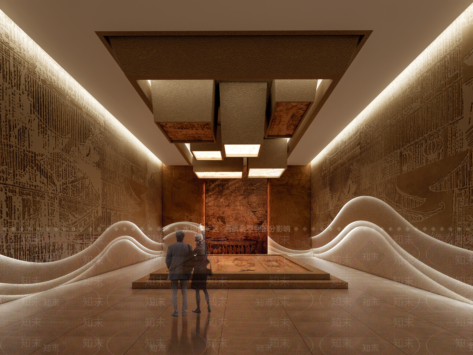 新中式博物馆SU模型下载【ID:1202952924】