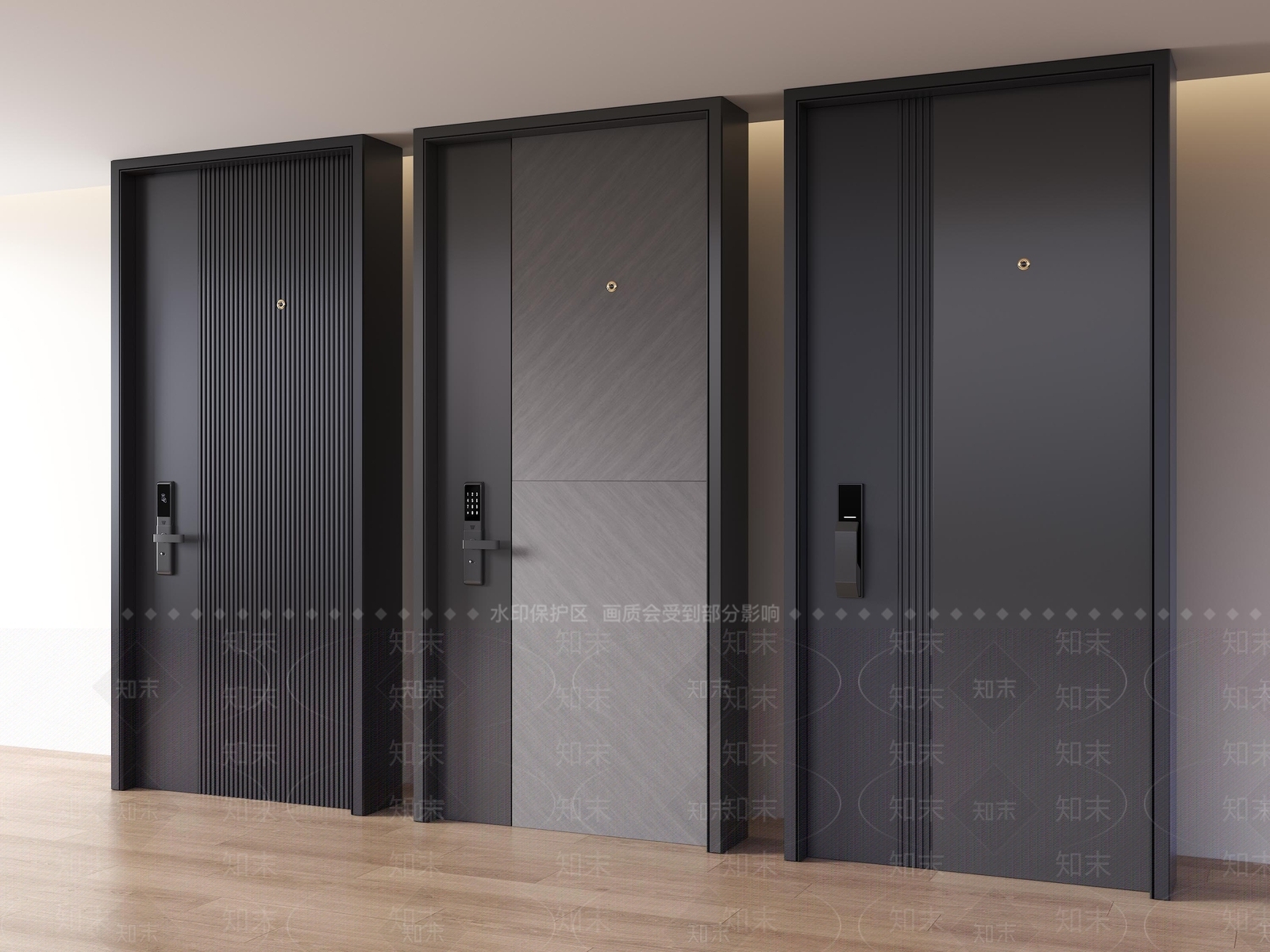 现代门组合3D模型下载【ID:1202954289】