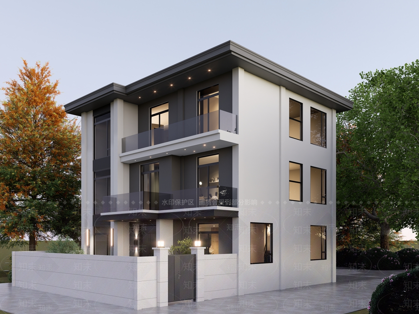 现代多层住宅SU模型下载【ID:1203329156】