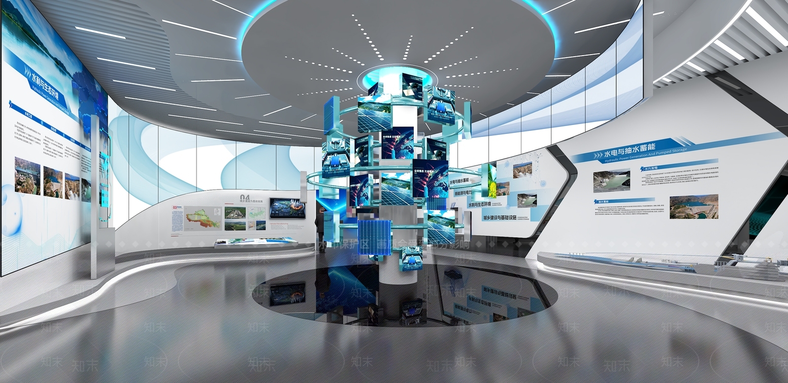 现代科技展厅3D模型下载【ID:1202957529】