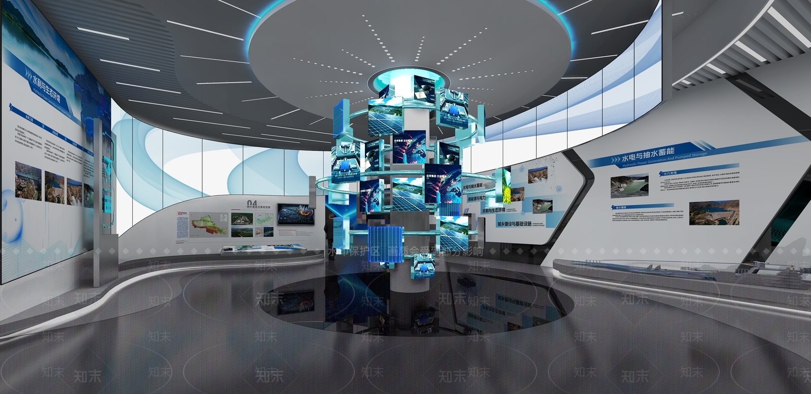 现代科技展厅3D模型下载【ID:1202957529】