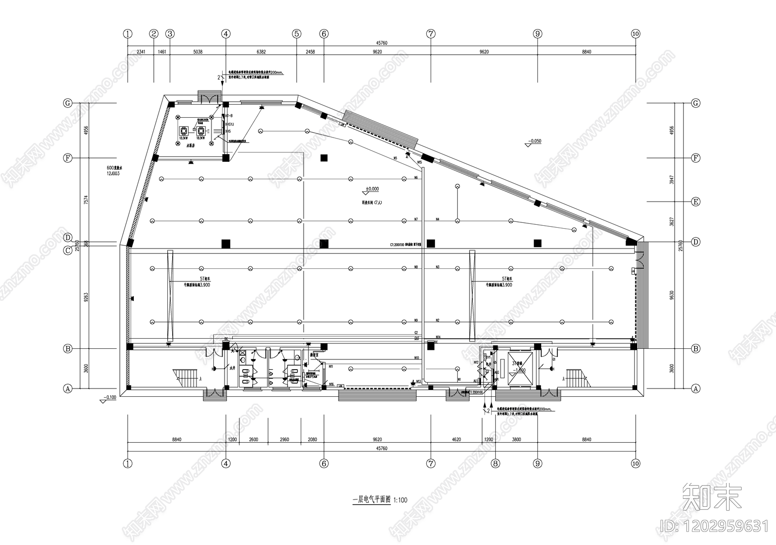 现代办公楼建筑cad施工图下载【ID:1202959631】
