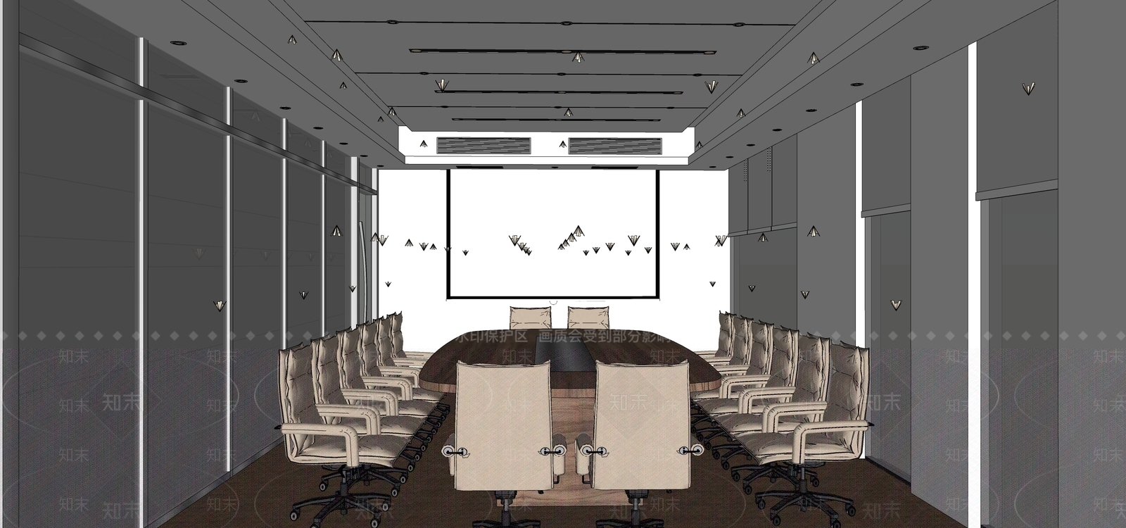 现代会议室SU模型下载【ID:1202961769】