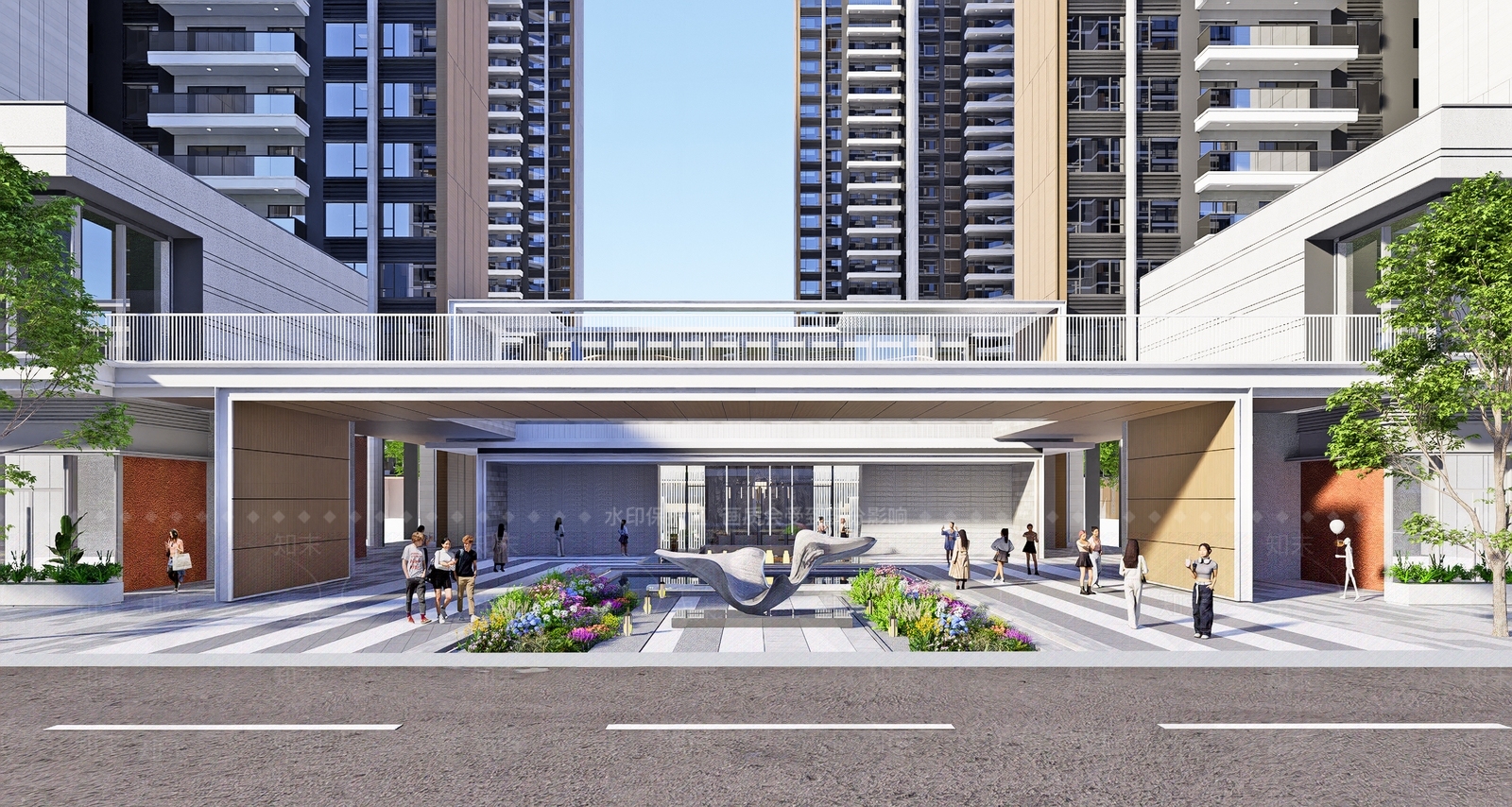 现代商业街SU模型下载【ID:1202962265】