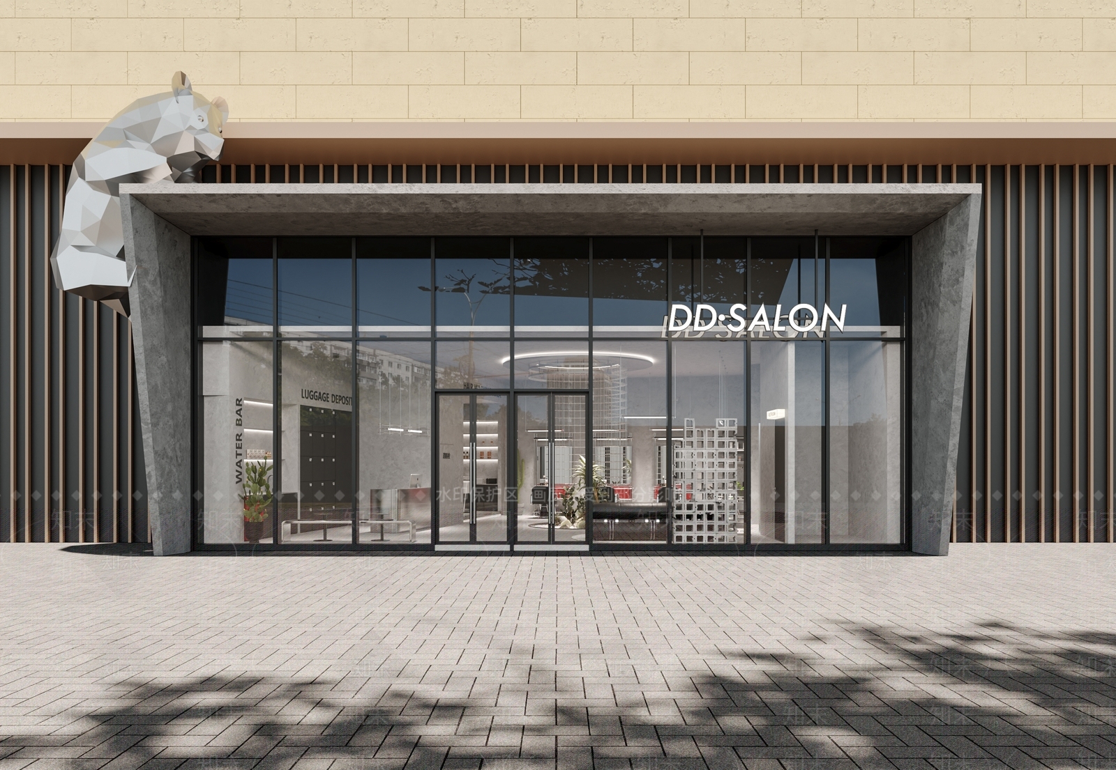 现代美发店3D模型下载【ID:1202962638】