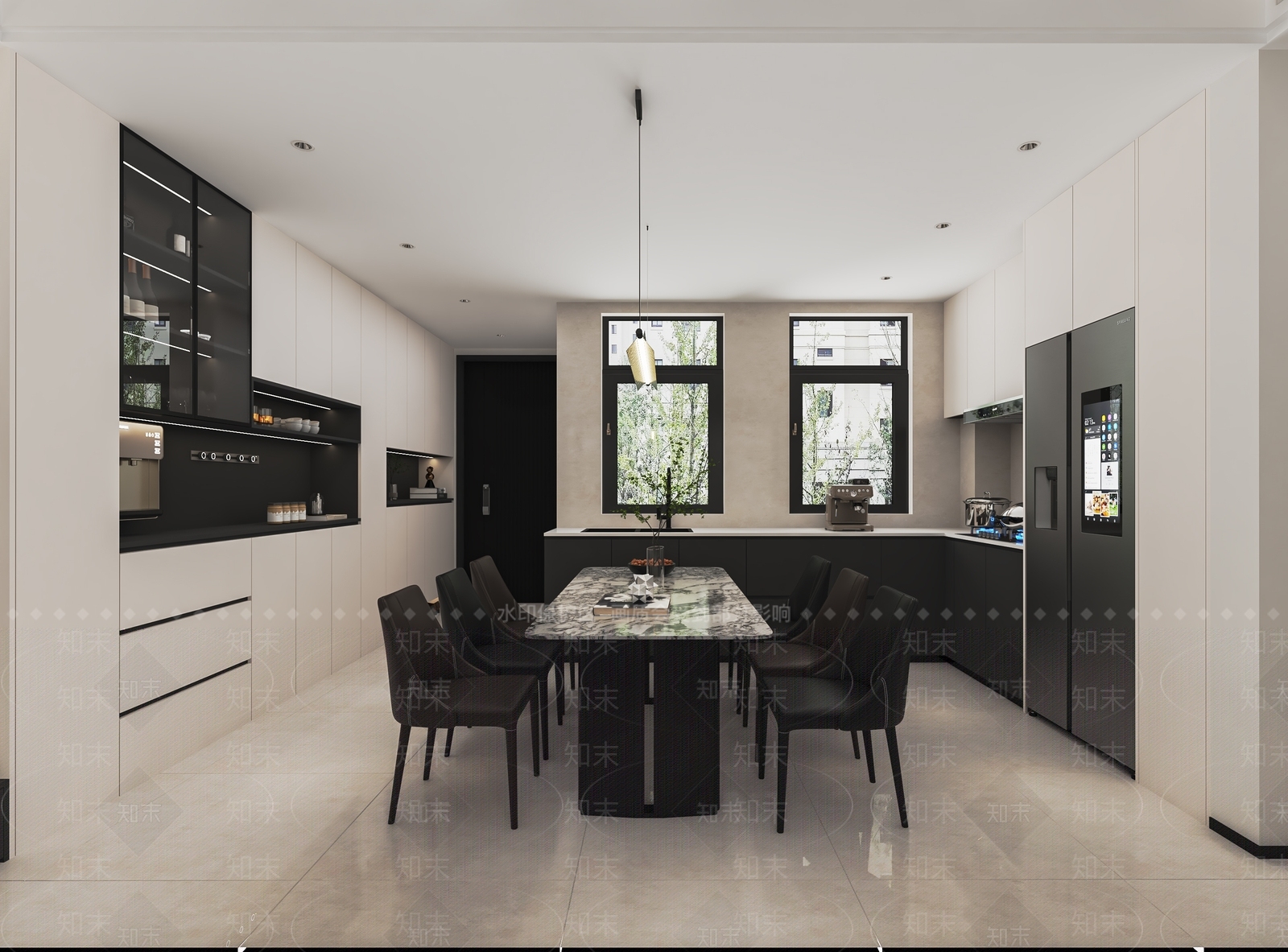 现代极简家居客厅3D模型下载【ID:1202965036】