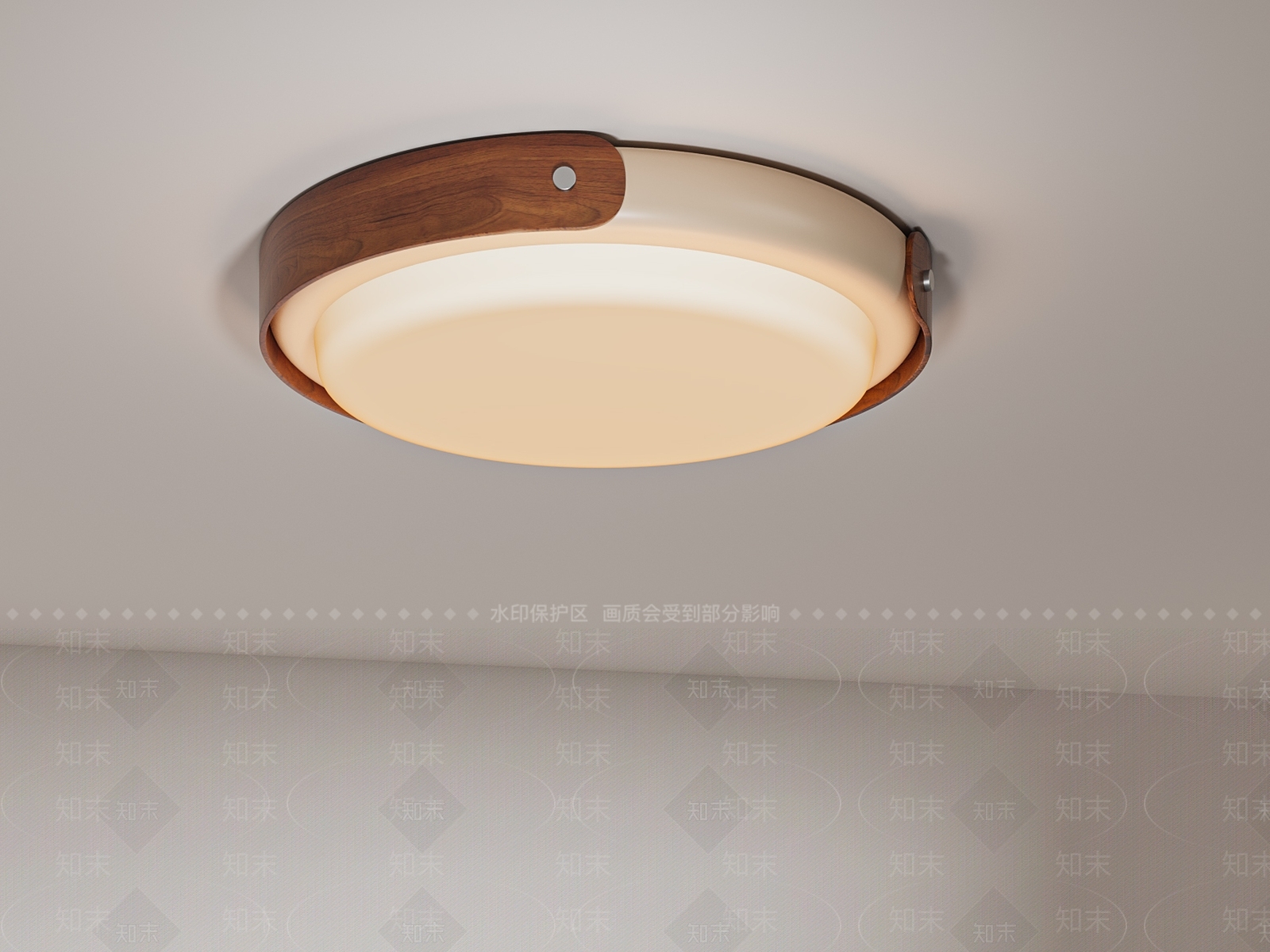 中古侘寂吸顶灯SU模型下载【ID:1203272356】