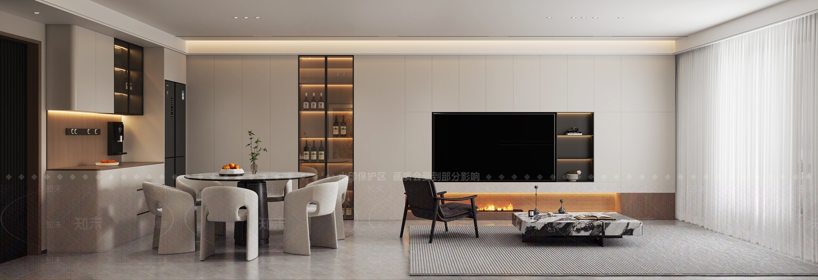 现代简约客餐厅3D模型下载【ID:1202966660】