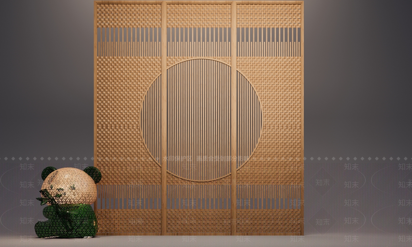 新中式艺术装置3D模型下载【ID:1202971166】