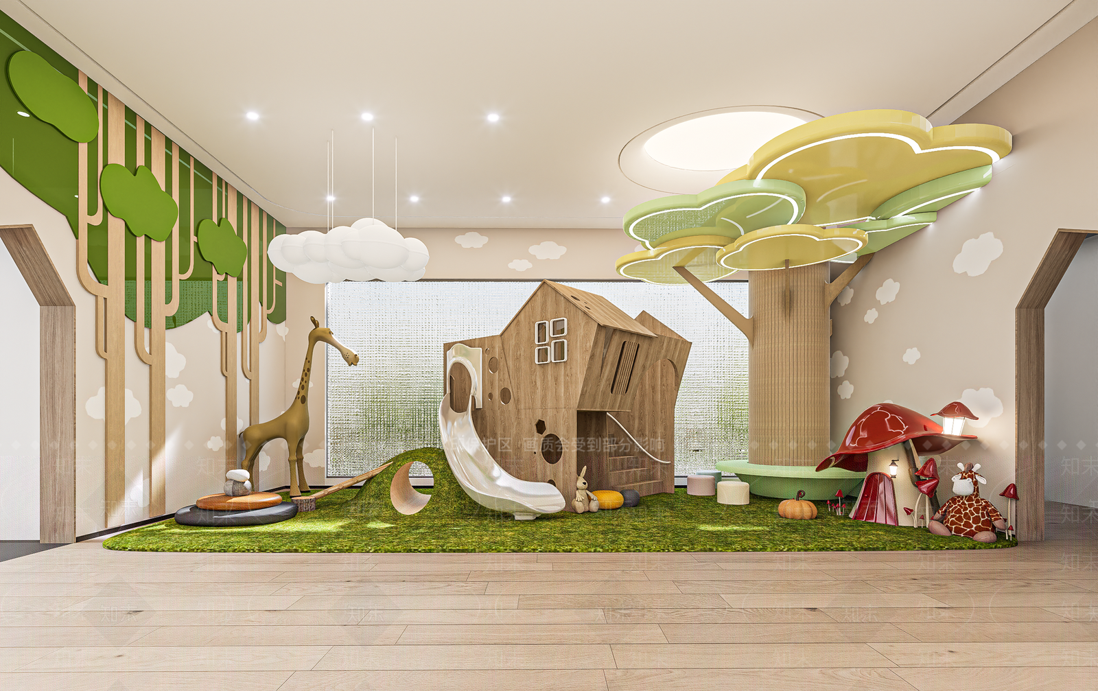 现代极简儿童活动空间SU模型下载【ID:1202974359】