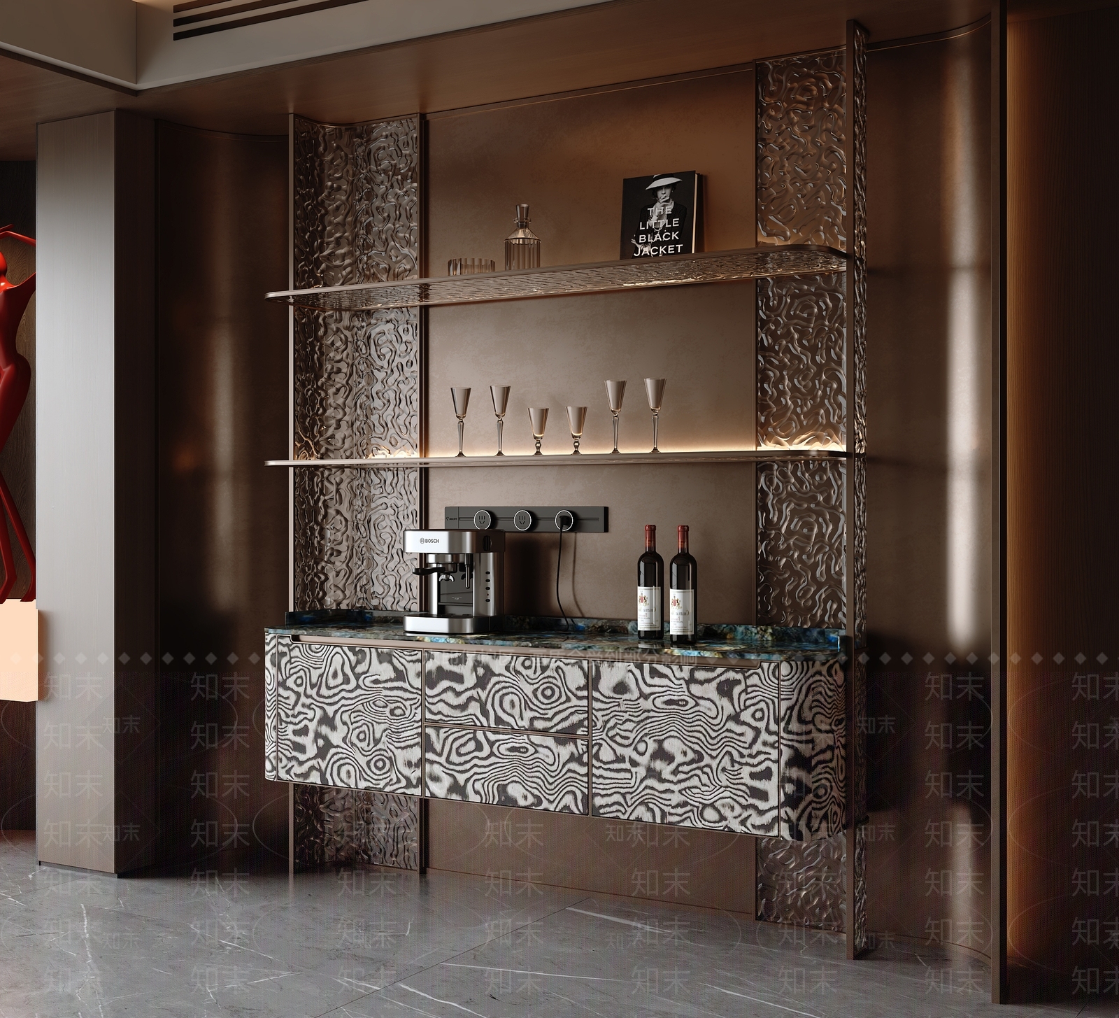 意式餐边柜SU模型下载【ID:1202974791】