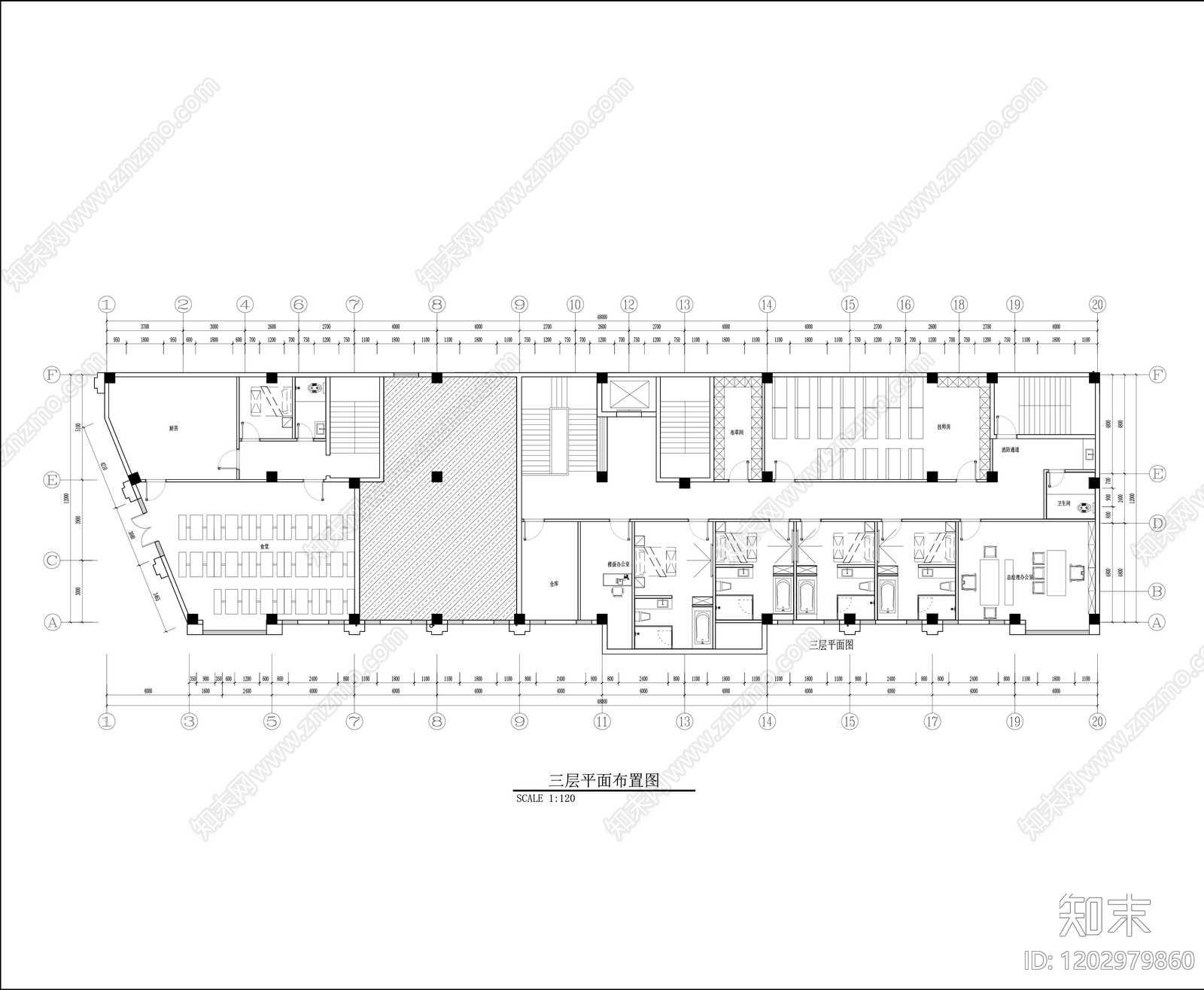 现代足浴店cad施工图下载【ID:1202979860】