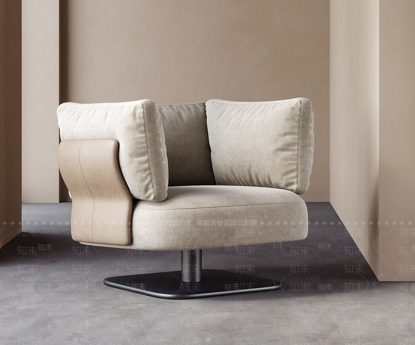 现代意式单人沙发3D模型下载【ID:1202981115】