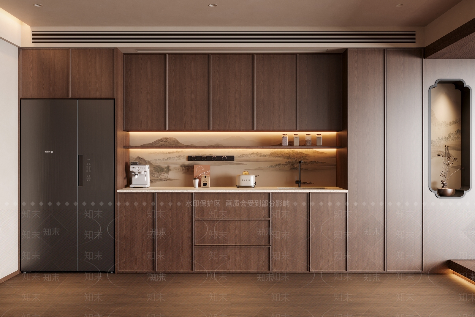 新中式中古酒柜SU模型下载【ID:1202982662】