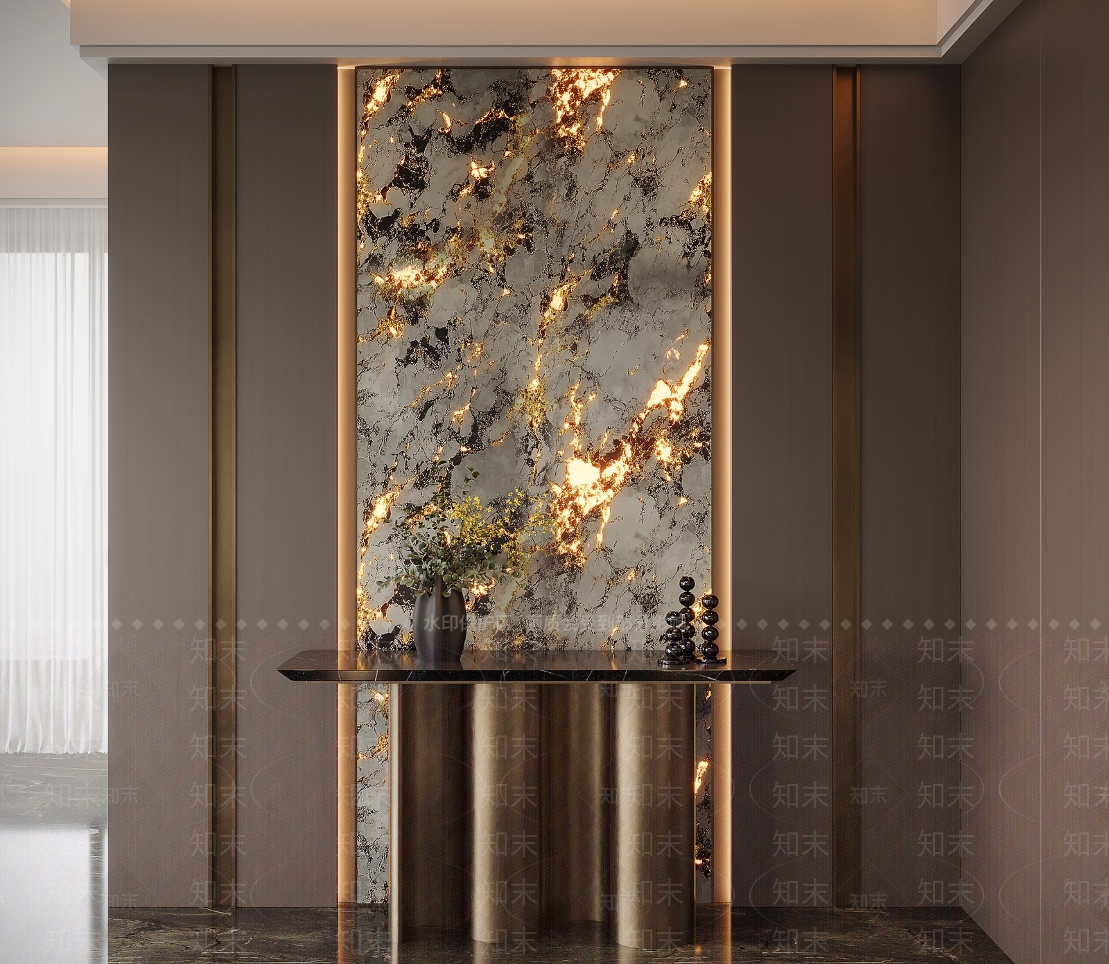 现代意式玄关3D模型下载【ID:1202982926】