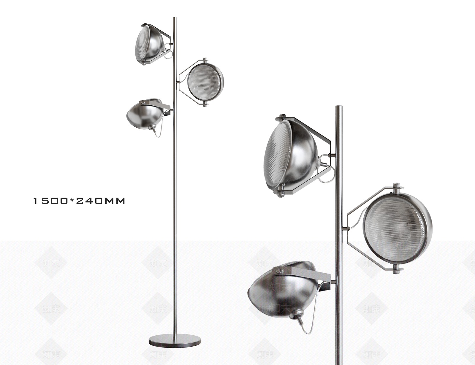 工业复古落地灯SU模型下载【ID:1202983520】