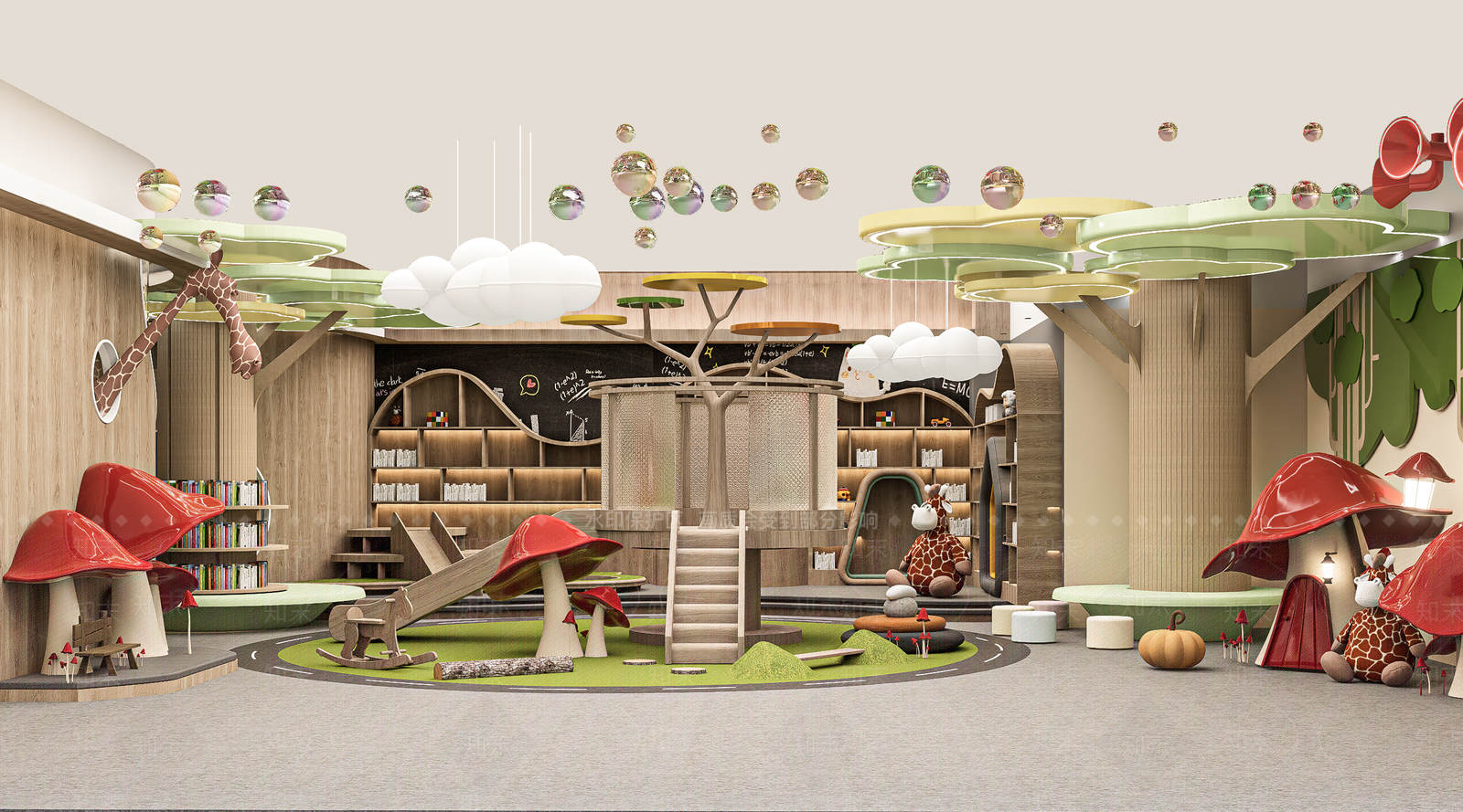 现代极简儿童活动空间SU模型下载【ID:1202983624】