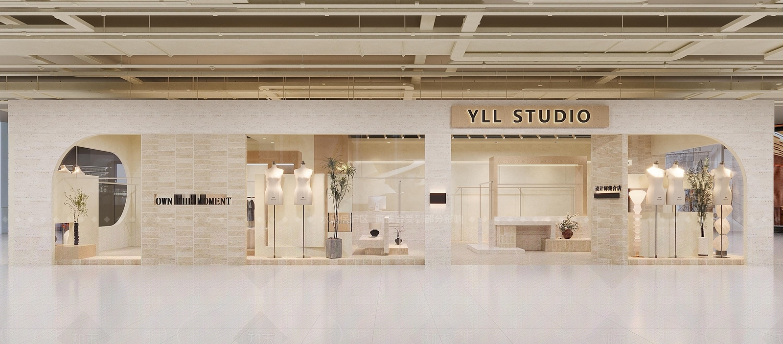 现代极简服装店3D模型下载【ID:1202985241】