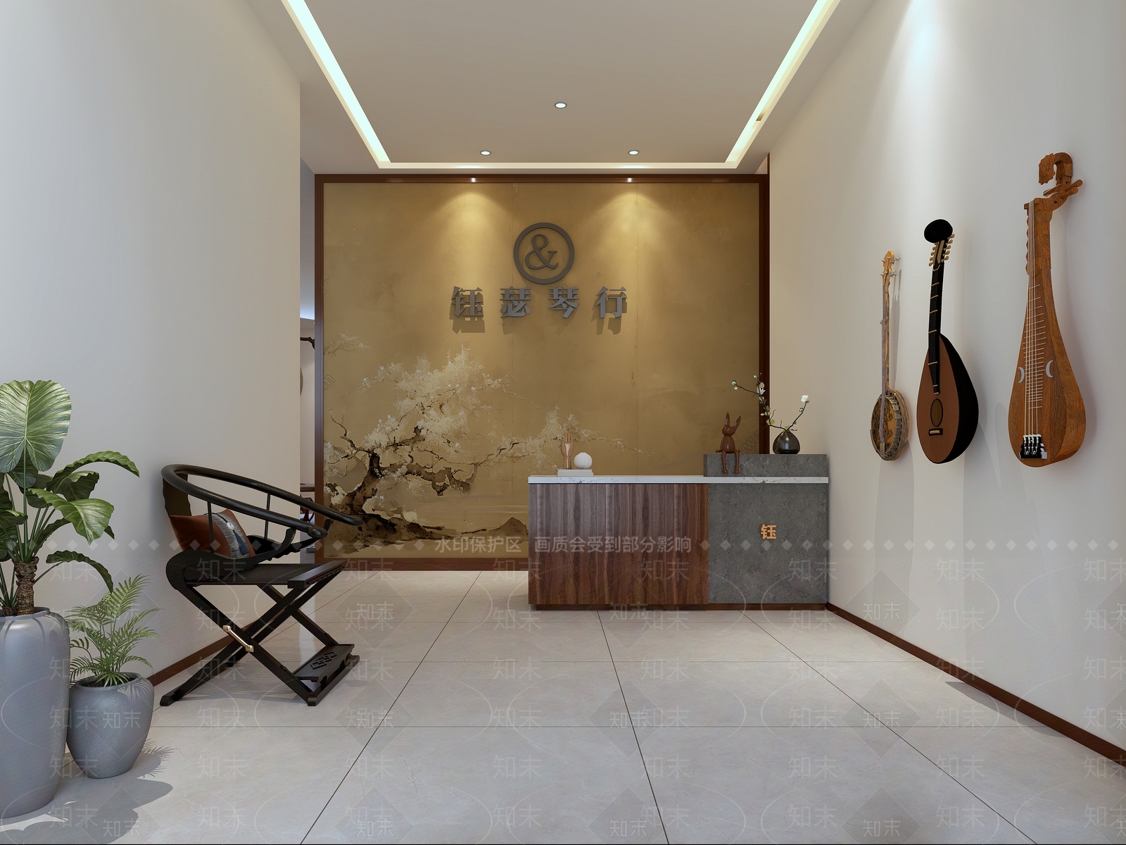新中式禅意其他商业空间3D模型下载【ID:1202986169】