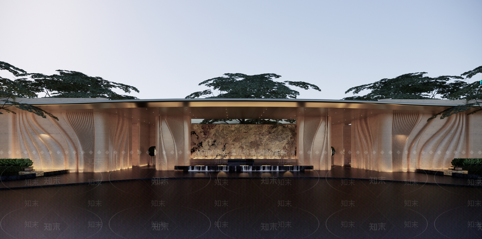 现代小区景观SU模型下载【ID:1202989335】