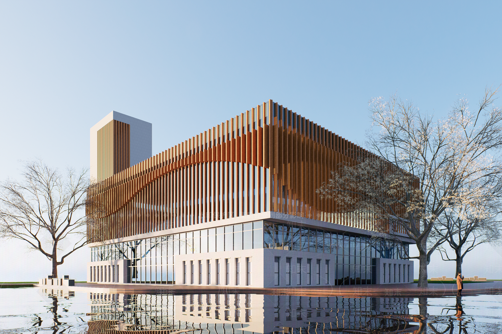 现代图书馆SU模型下载【ID:1202990525】