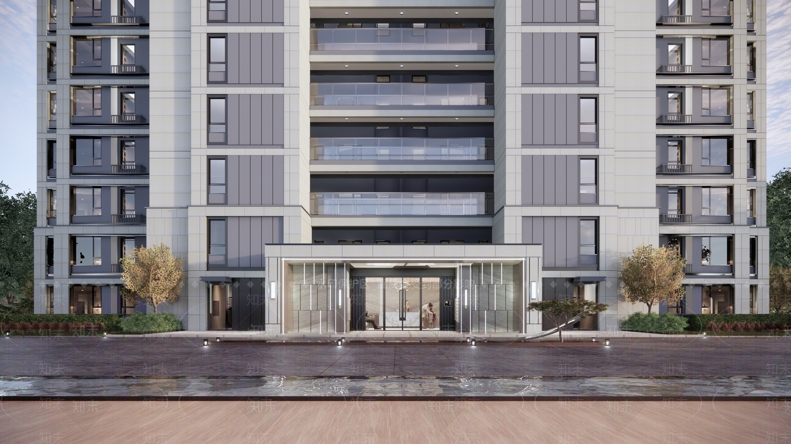现代小区建筑SU模型下载【ID:1202992339】
