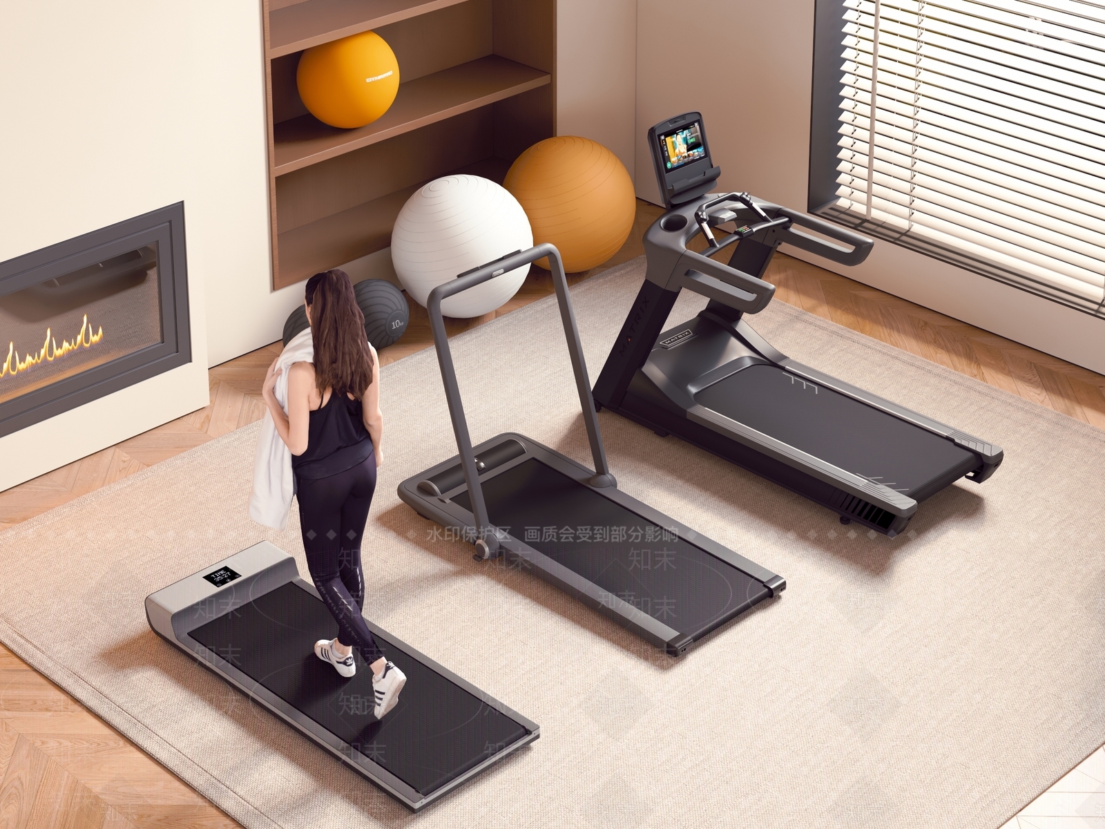 跑步机SU模型下载【ID:1202992425】