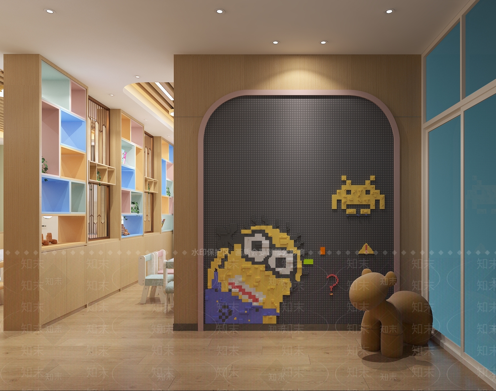 现代简约教室3D模型下载【ID:1202997913】