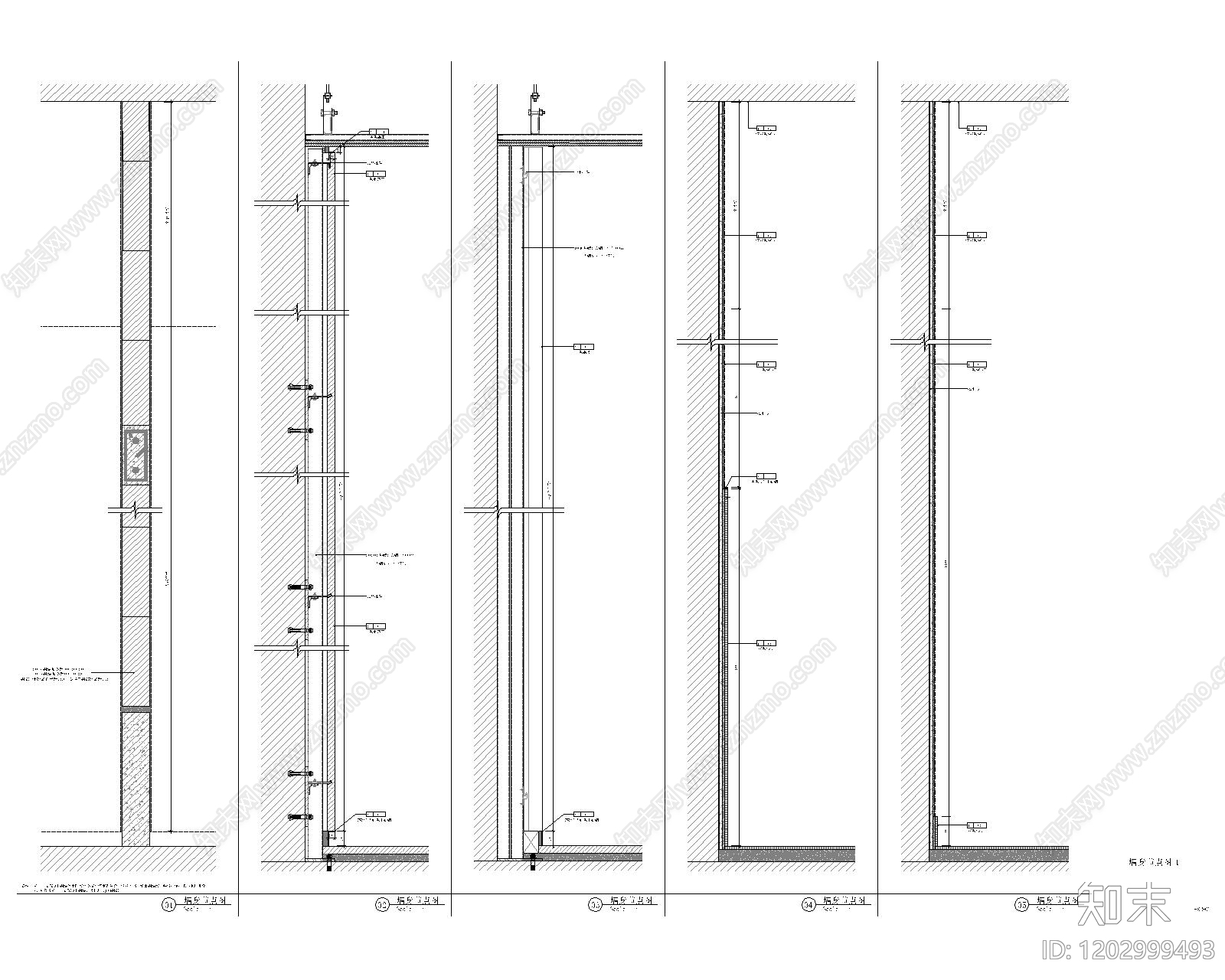 墙面节点_新建墙详图_不锈钢护墙板_石材节点_干挂_施工图施工图下载 ID:1202999493_【知末网】